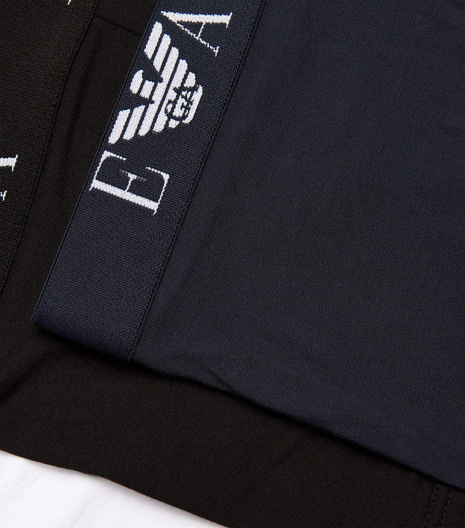 Stretch-Cotton Eagle Monogram Trunks (Pack of 3) 56110 BLKWHTBLU Image 4