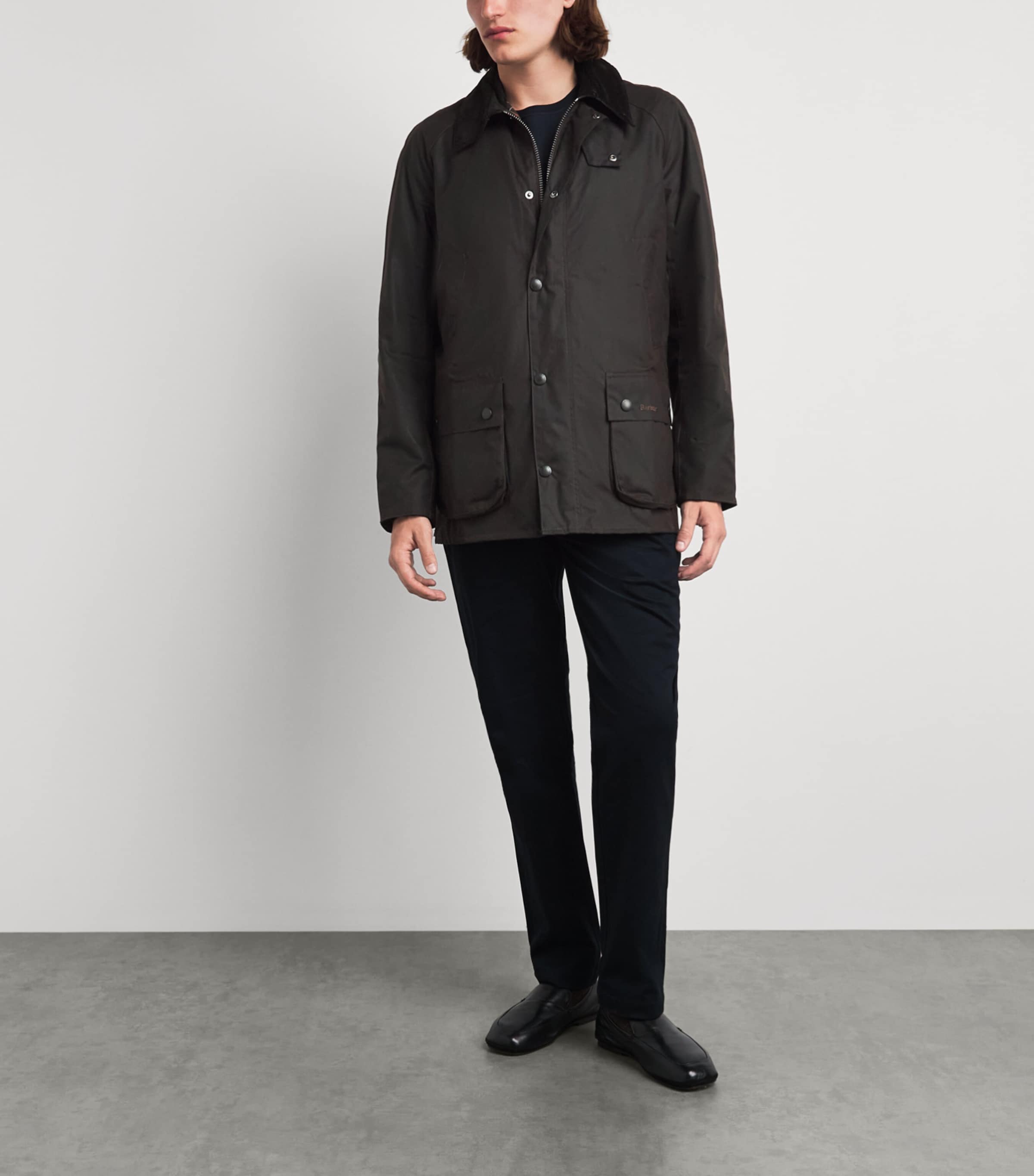 Barbour Mens Waxed Ashby Jacket Rustic/classic Image 2
