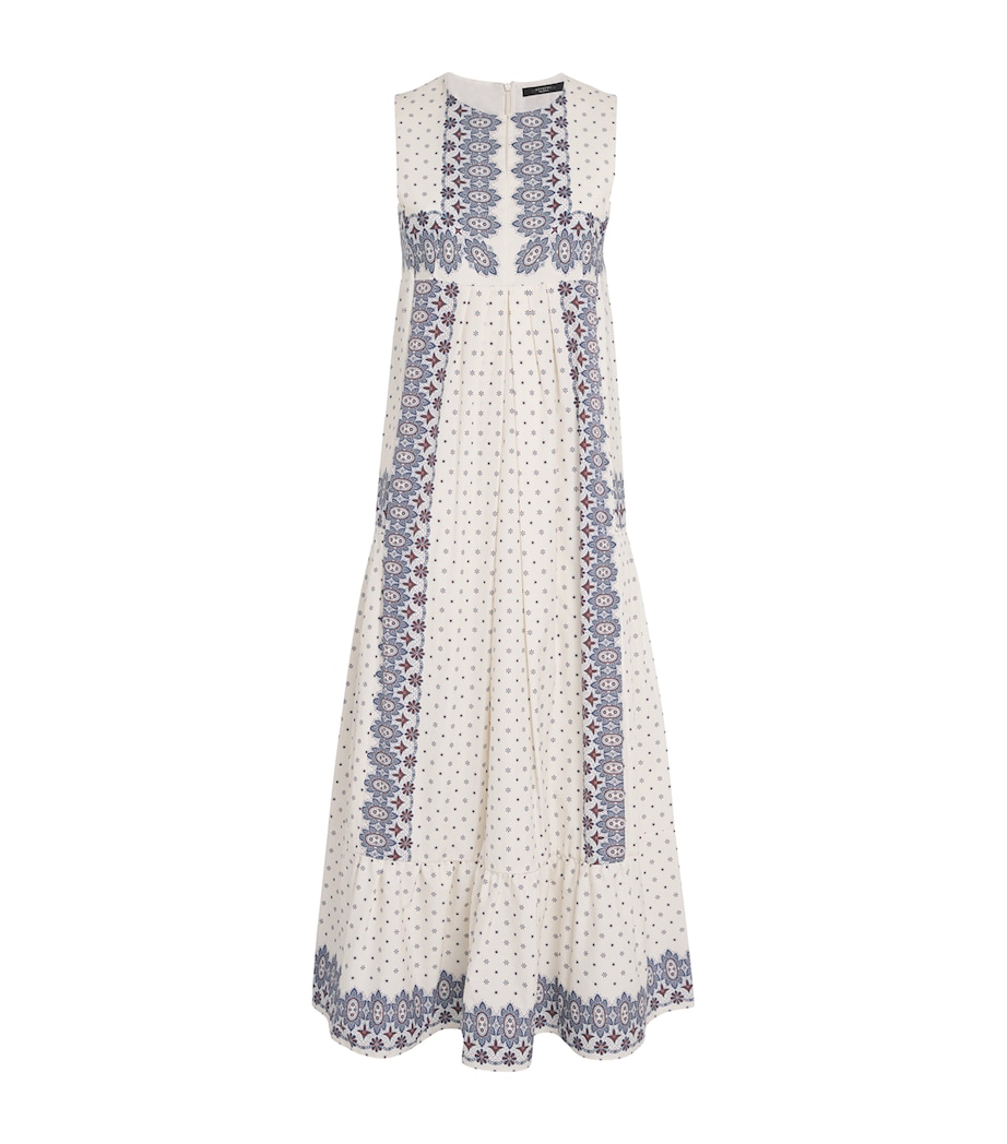 Cotton Printed Midi Dress IVORY Image 1