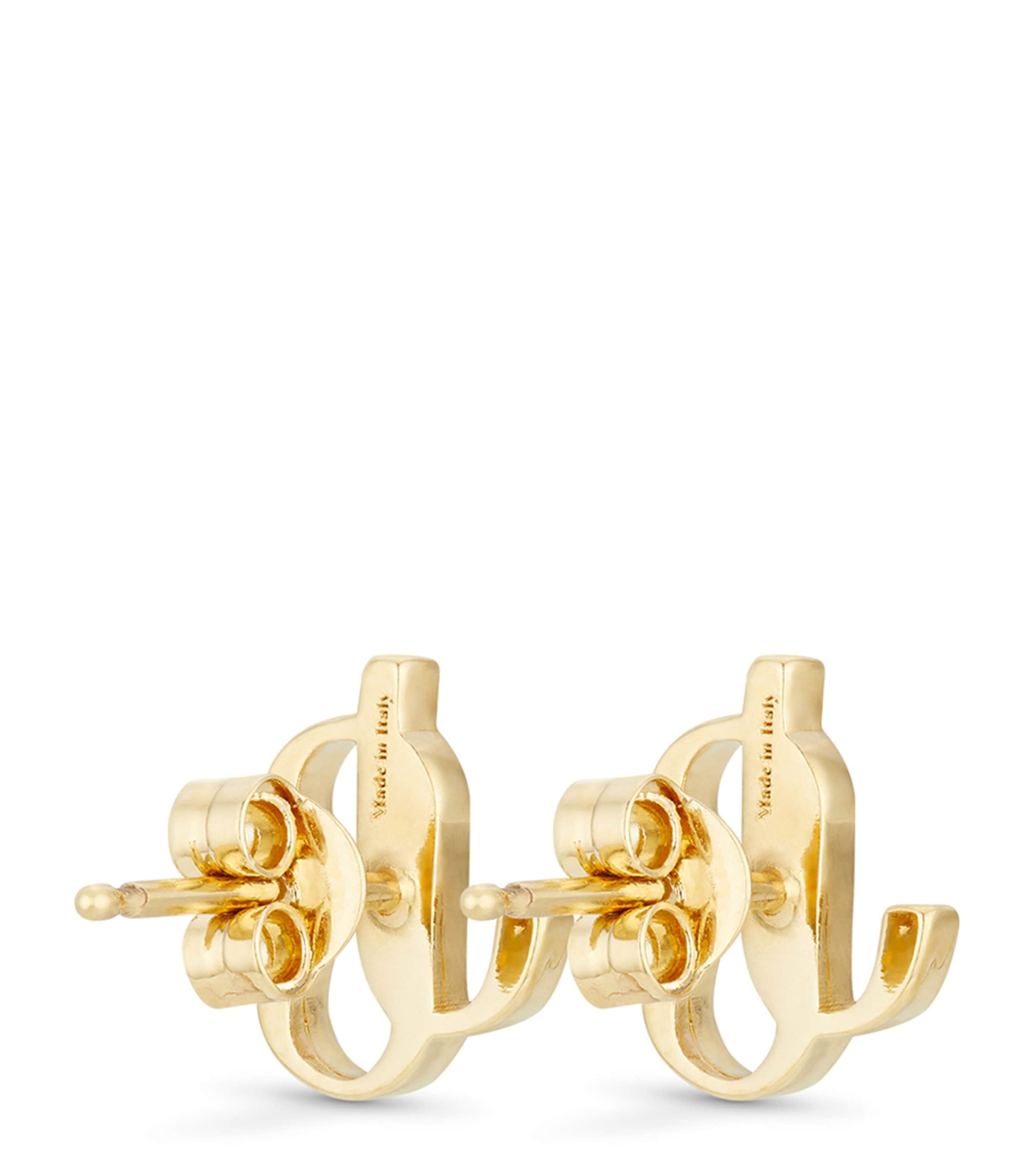 JC Logo Mini Stud Earrings GOLD Image 5