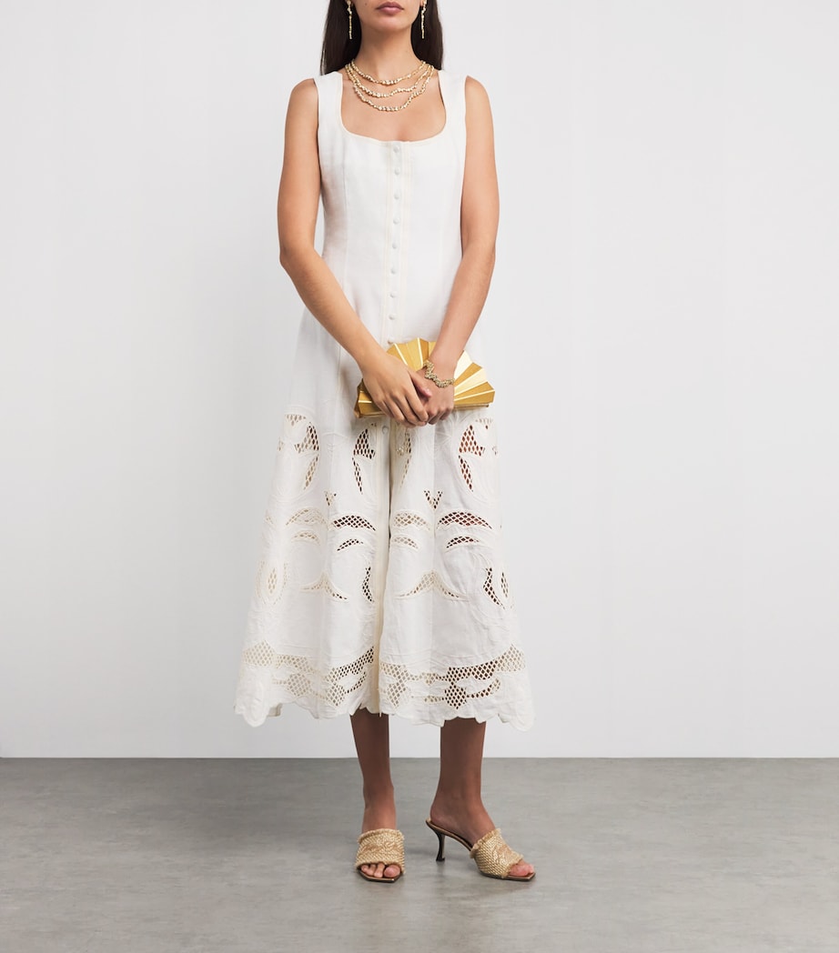 Linen Mila Midi Dress OFFWHITE Image 2