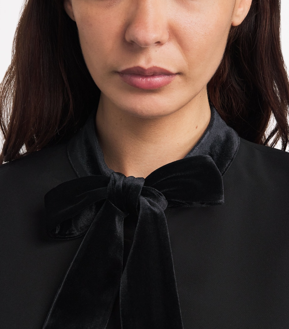 Tie-Neck Blouse BLACK Image 6