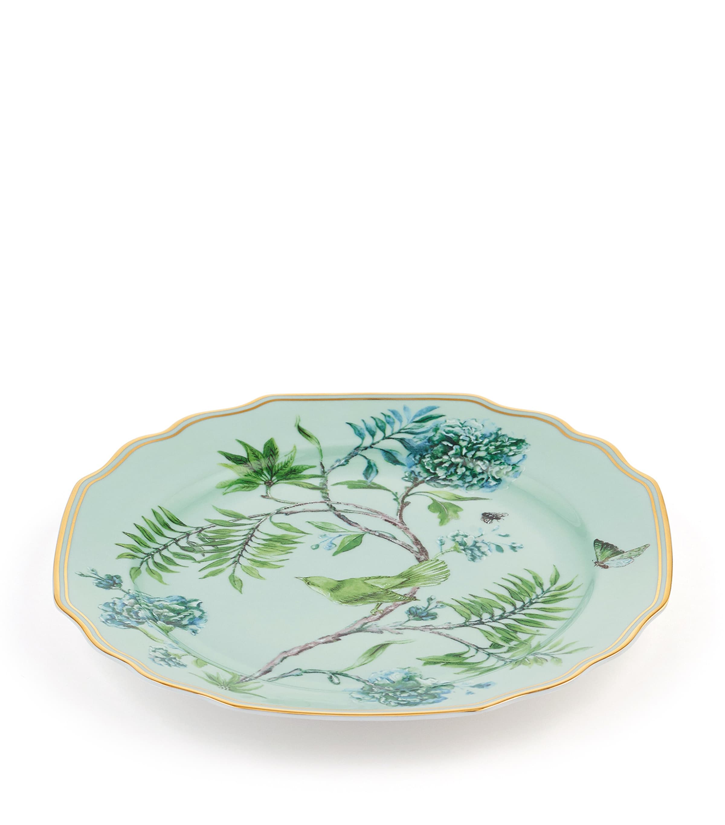 Set of 2 Secret Garden Dessert Plates (22cm) KELLY GREEN Image 7