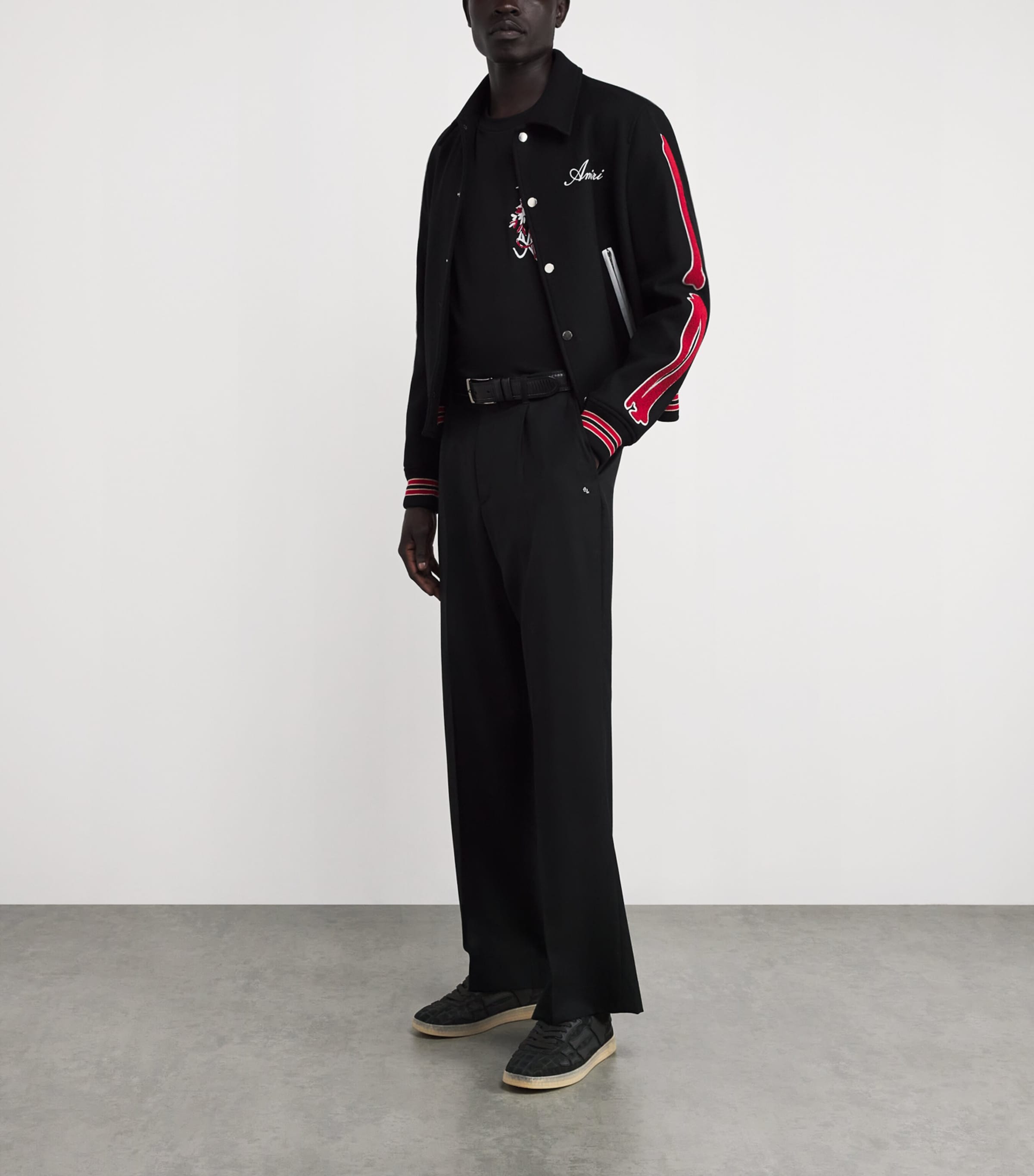 Suede Pacific Bones Low-Top Sneakers BLACK Image 6