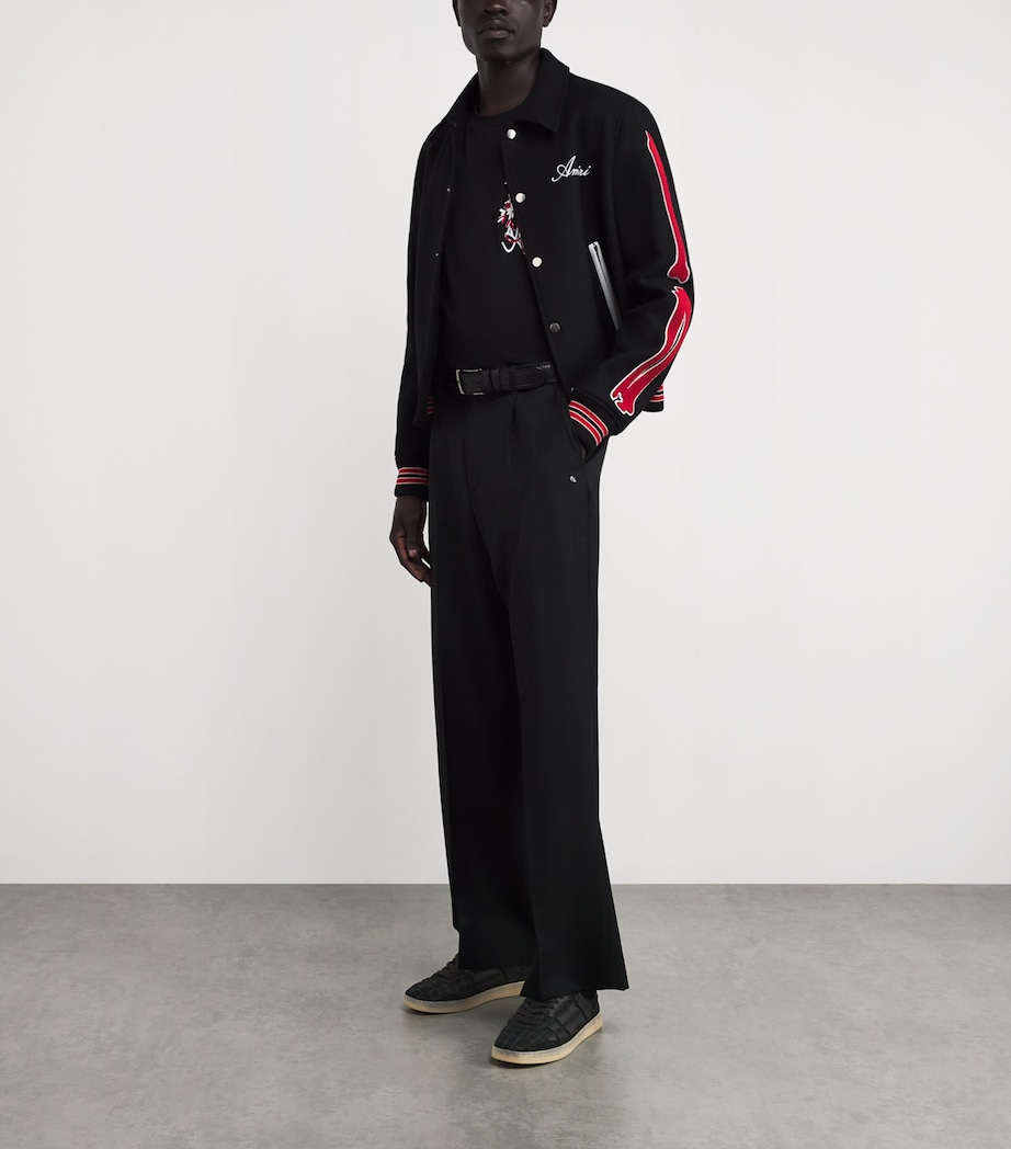 Suede Pacific Bones Low-Top Sneakers BLACK Image 6