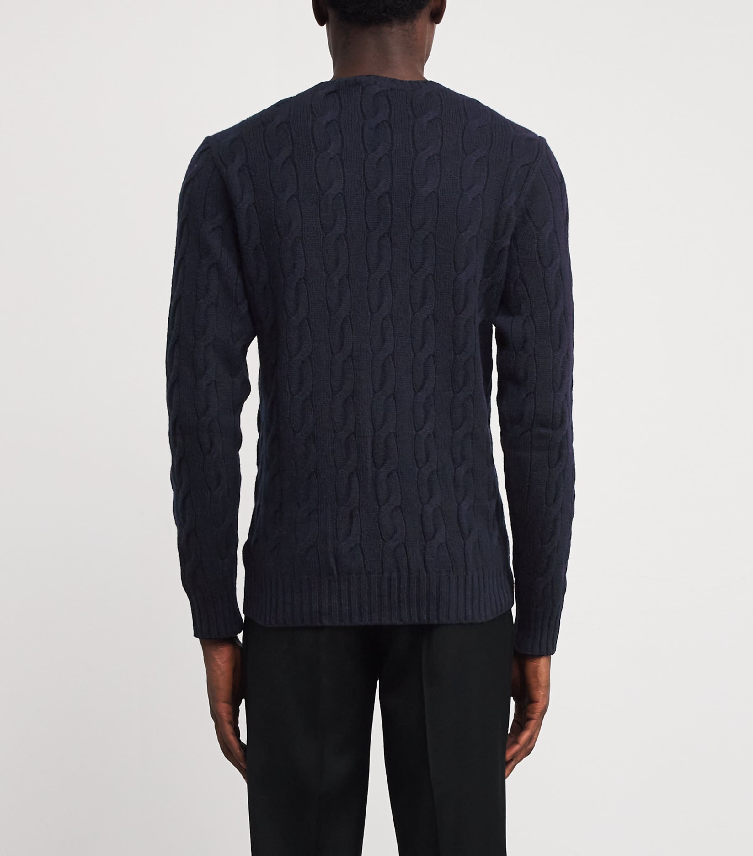 Ralph Lauren Purple Label Mens Cashmere Cable-Knit Sweater Clschrmnnv/ Image 4