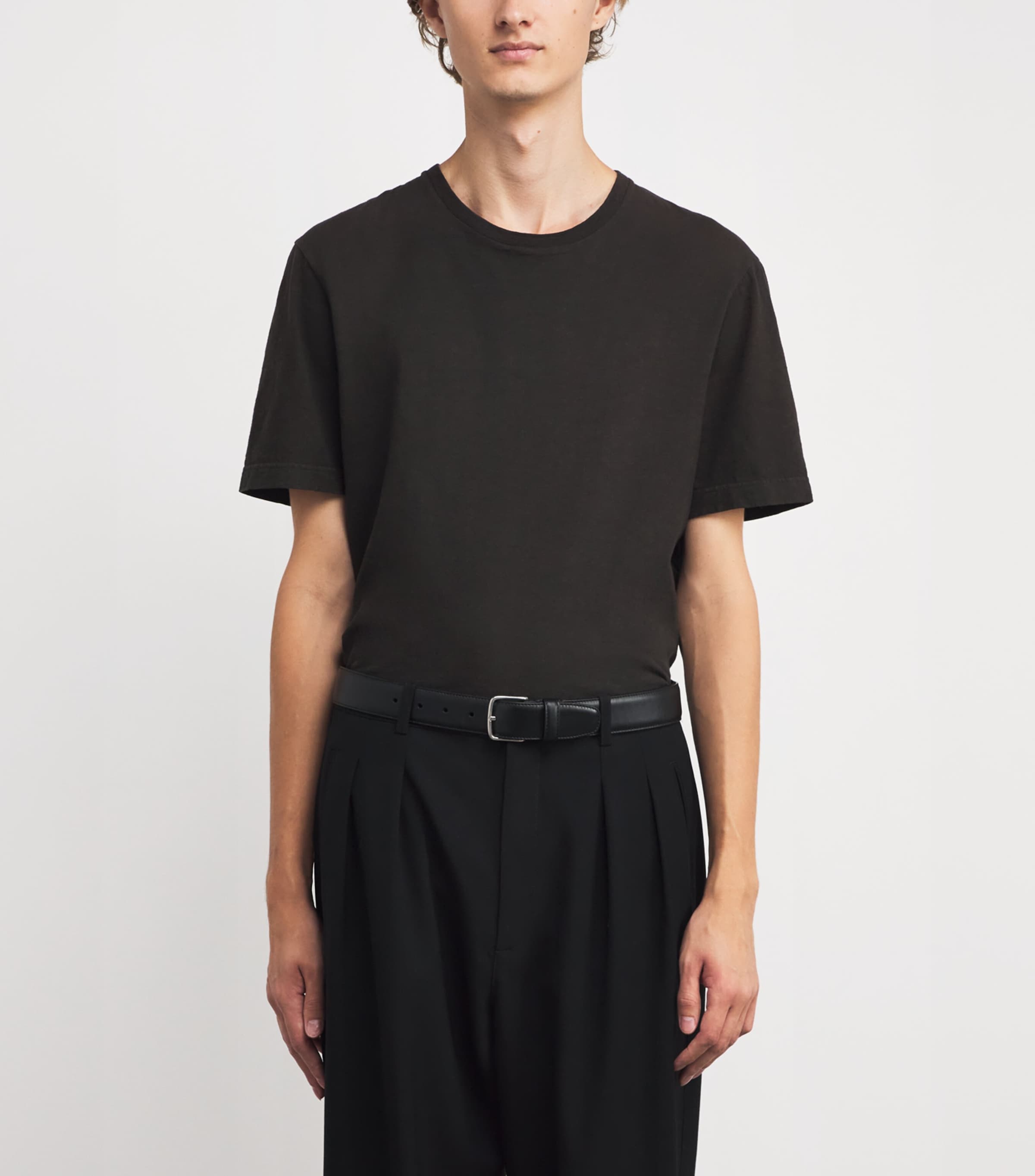 Classic Leather Belt BLACK ANS Image 2