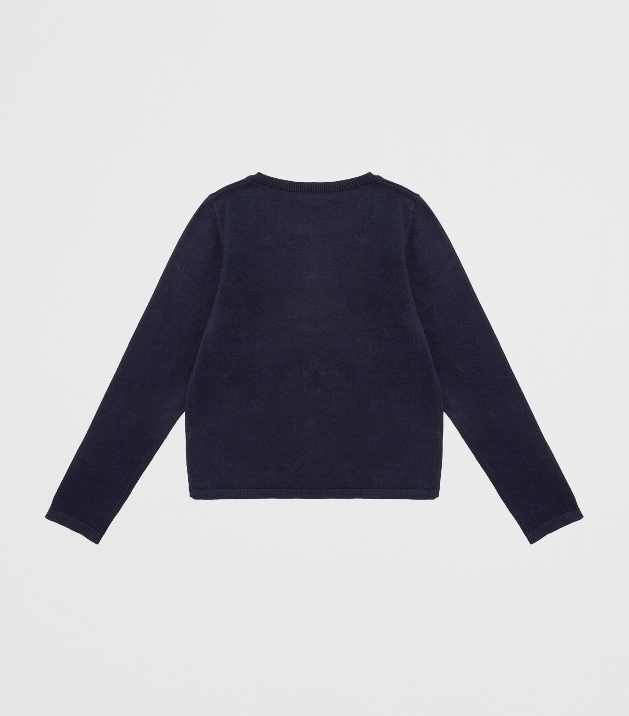 Bonpoint Wool Embroidered Cardigan (4-8 Years) Upb Marine Image 2