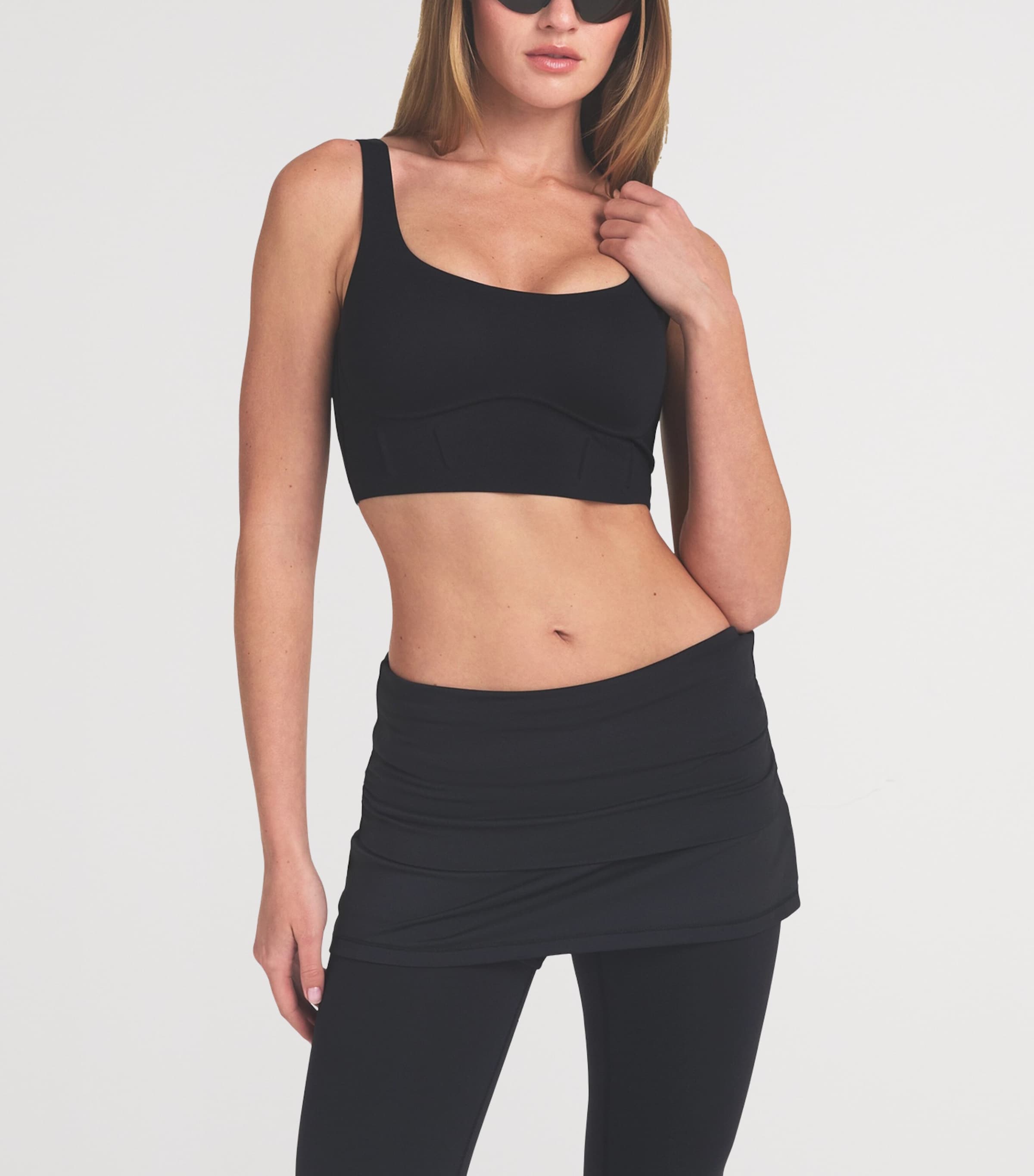 NikeSKIMS Womens NikeSKIMS Corset Sports Bra Obsidian Image 3