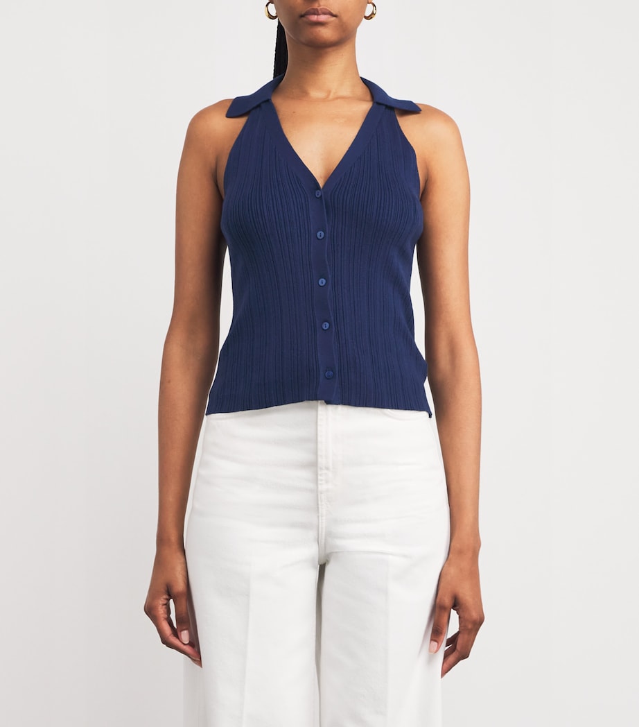 Ribbed Noellia Tank Top NAVY Image 3