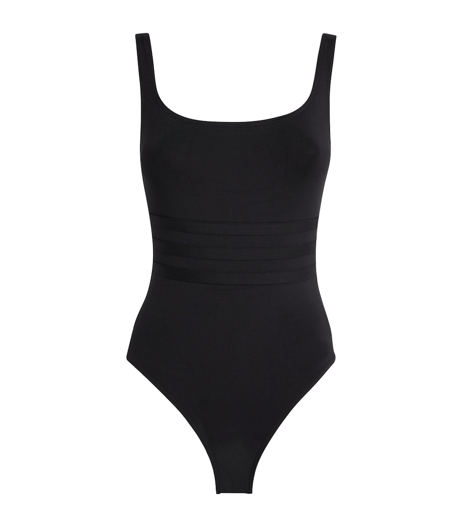 Scoop-Back Asia Swimsuit BLACK Image 1