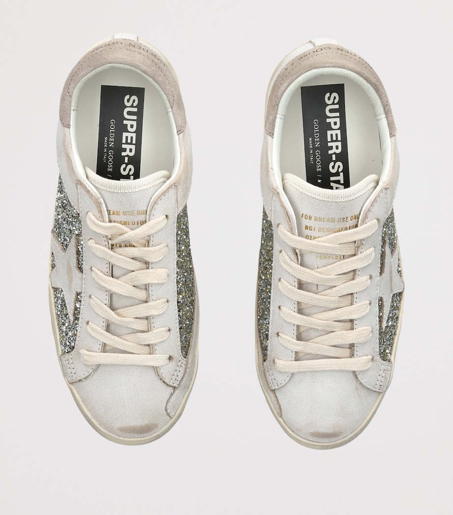 Golden Goose Womens Leather Super Star Sneakers White/comb Image 4