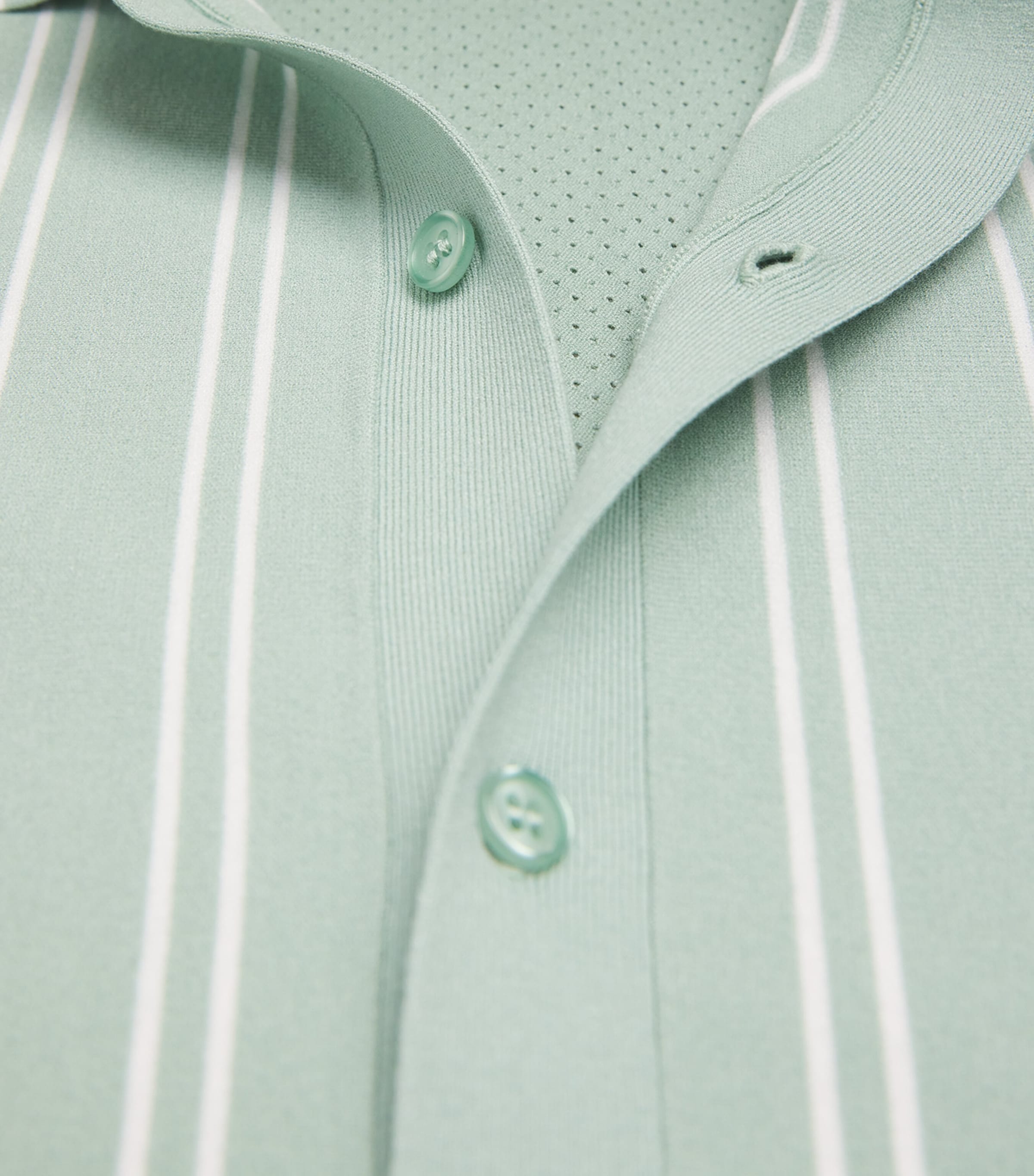 J Lindeberg Mens Stripe Rue Short-Sleeve Shirt Jadeite Image 6
