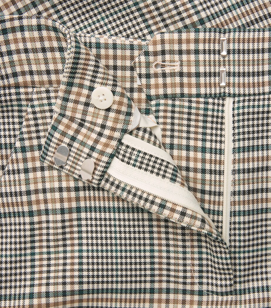 Check Tonelli Tailored Trousers G0216 ECRU/GRN MLTI Image 5