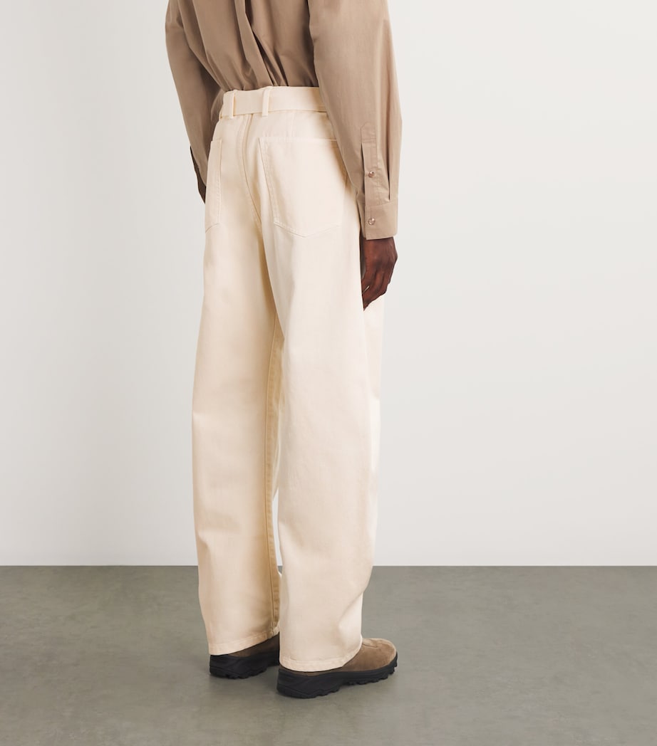 Belted Twisted Jeans WH004/SNOWY OFF WHTE Image 4