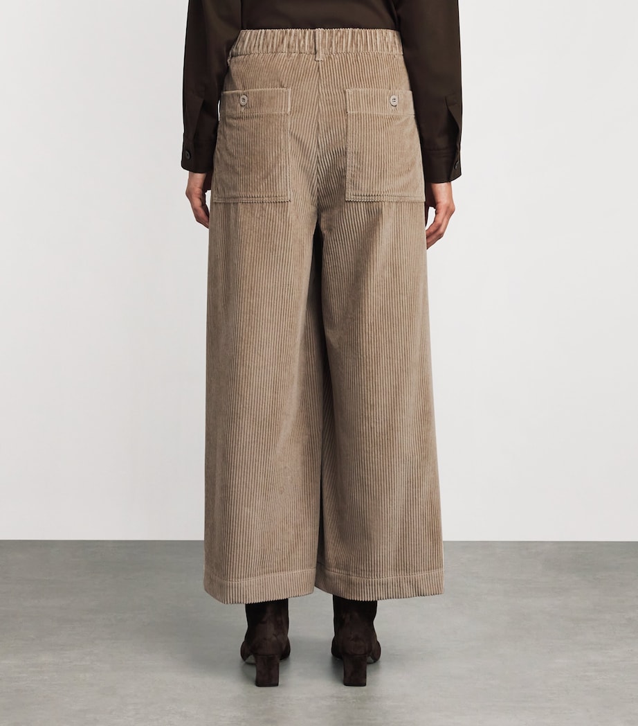 Corduroy Wide-Leg Trousers SAND Image 4
