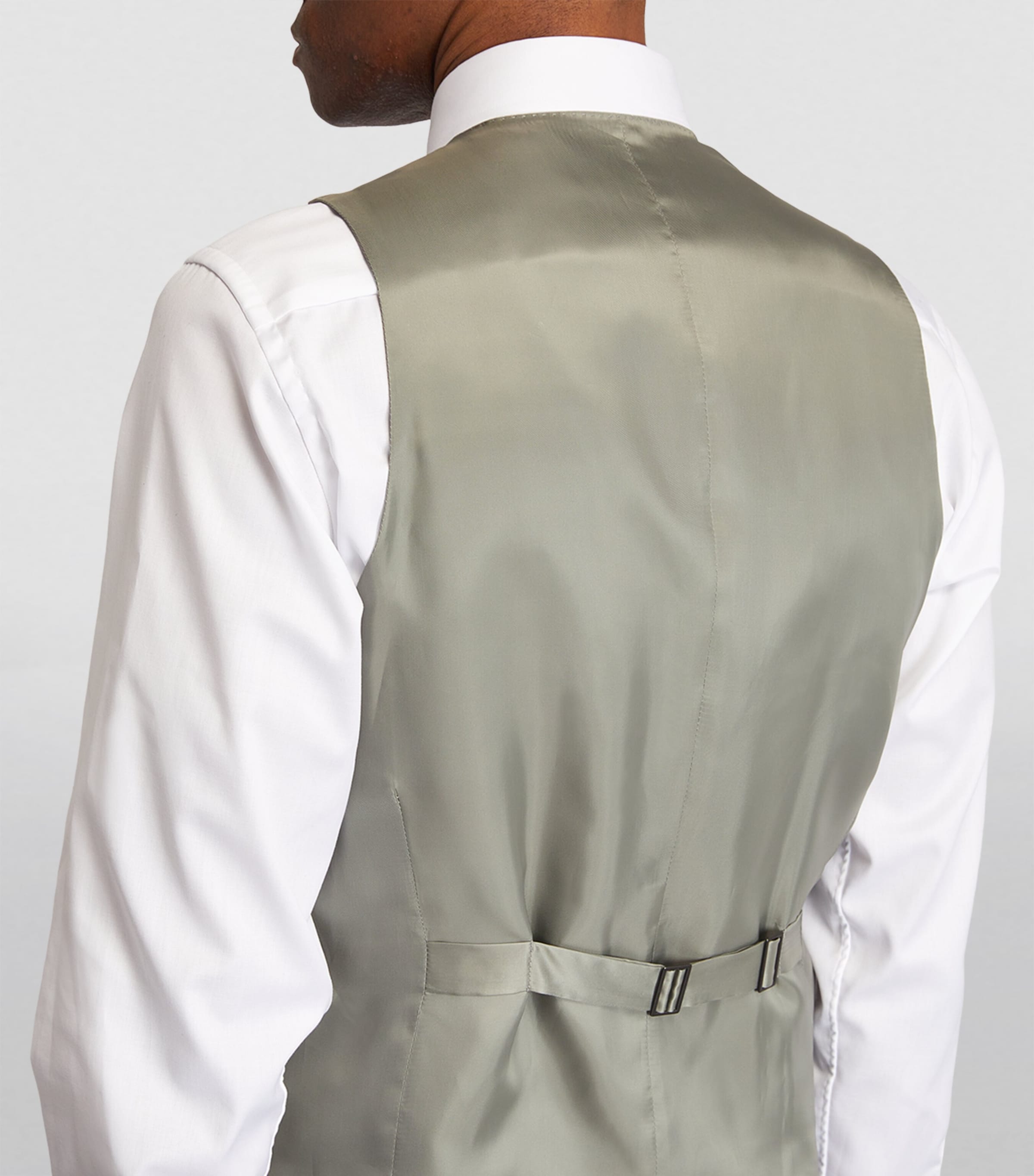 Canali Mens Morning Suit Waistcoat Blue Image 6