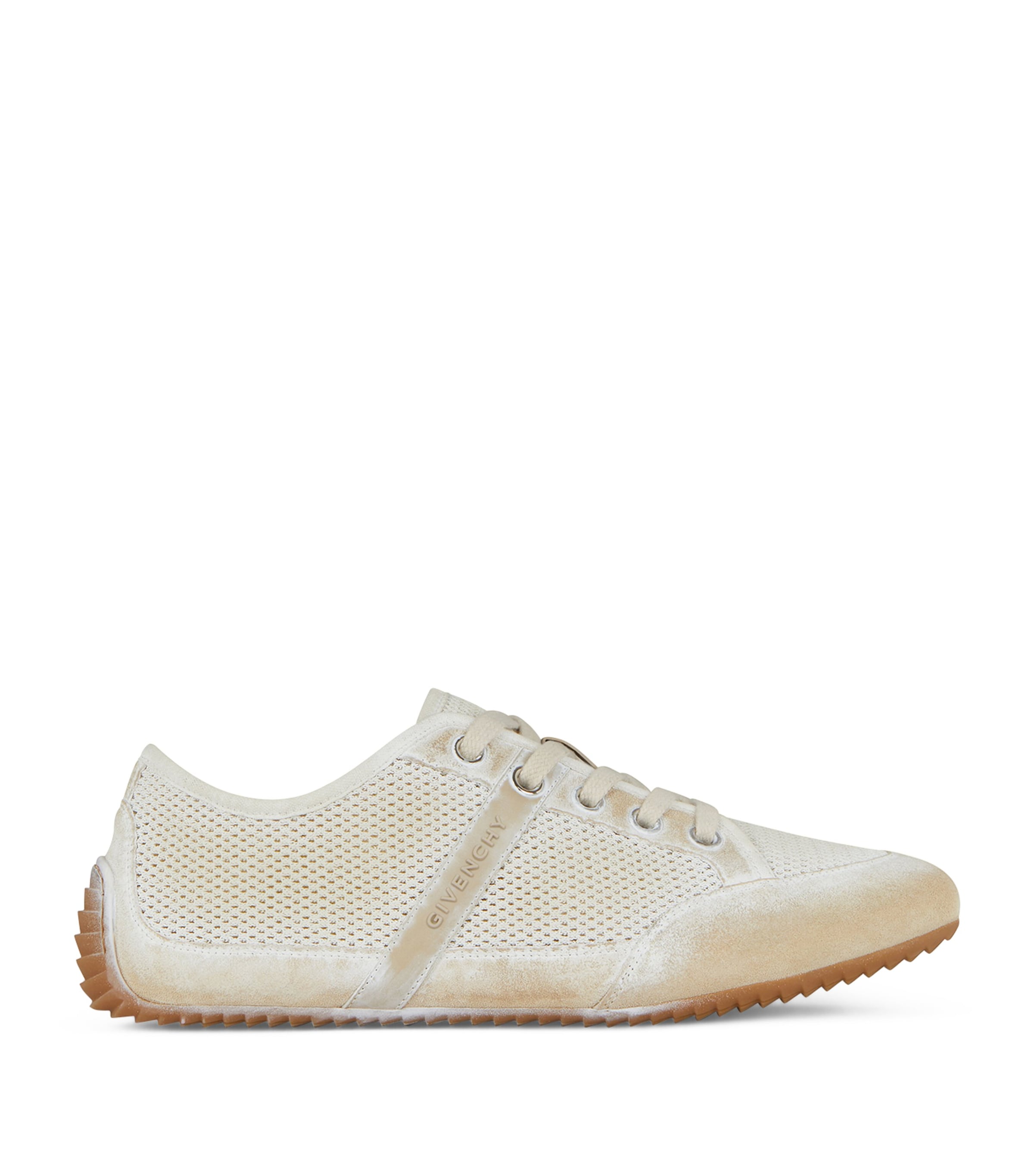 Givenchy Distressed Slim Sneakers Beige/white Image 1