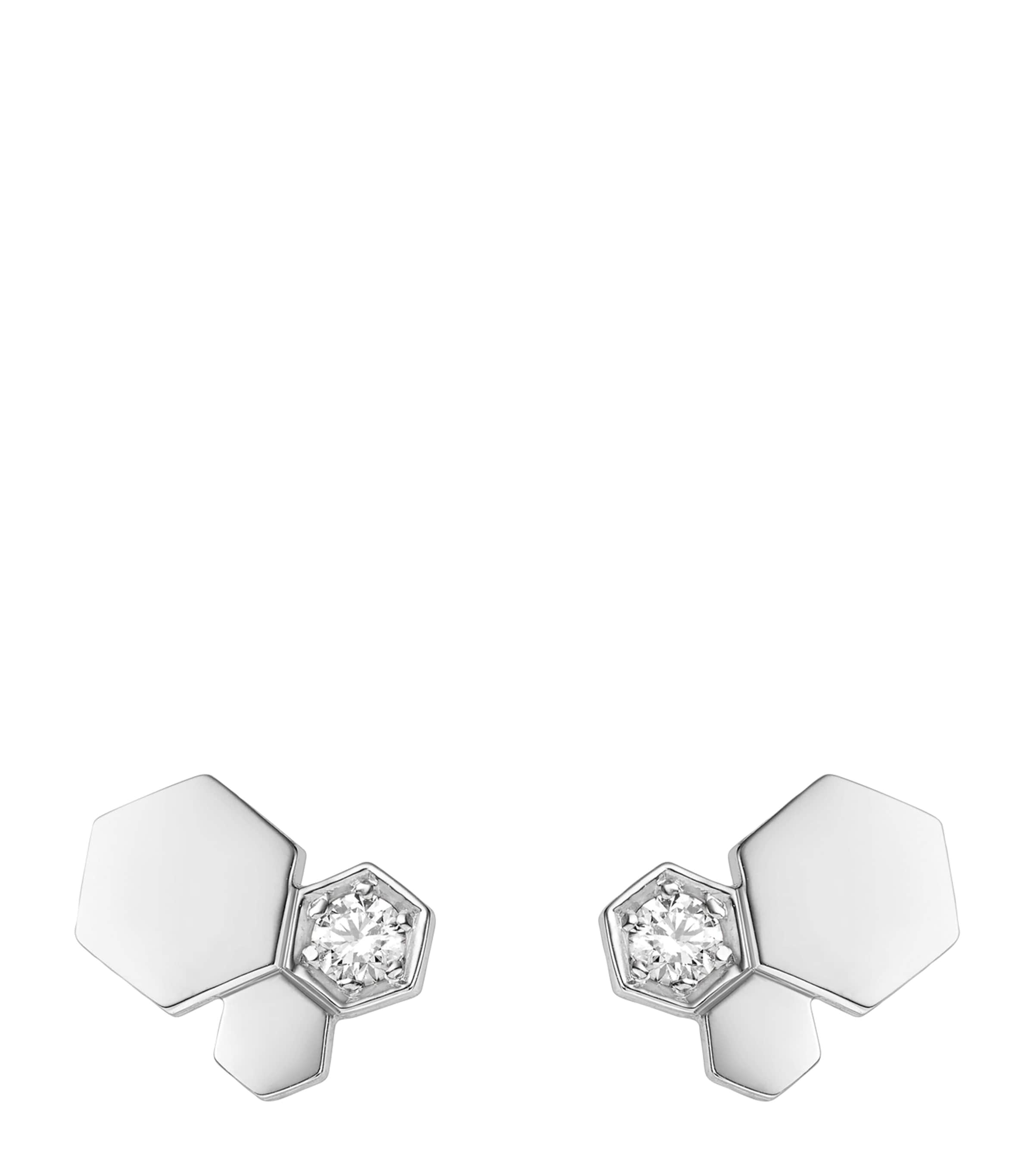 Chaumet White Gold And Diamond Bee My Love Earrings In Metallic