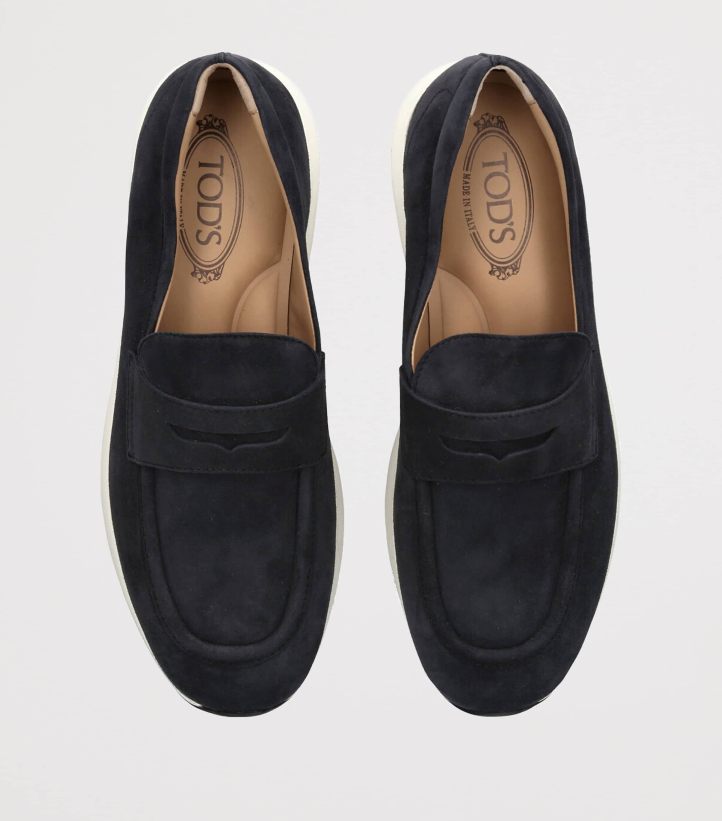 Tod's Suede Sport 54 Loafers 25 Navy Image 4