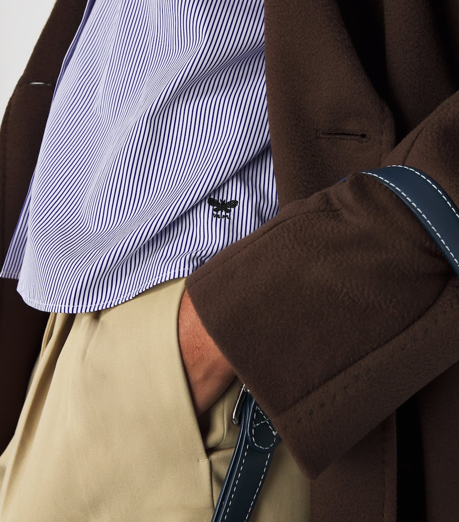 Cotton Poplin Stripe Shirt NAVY Image 6