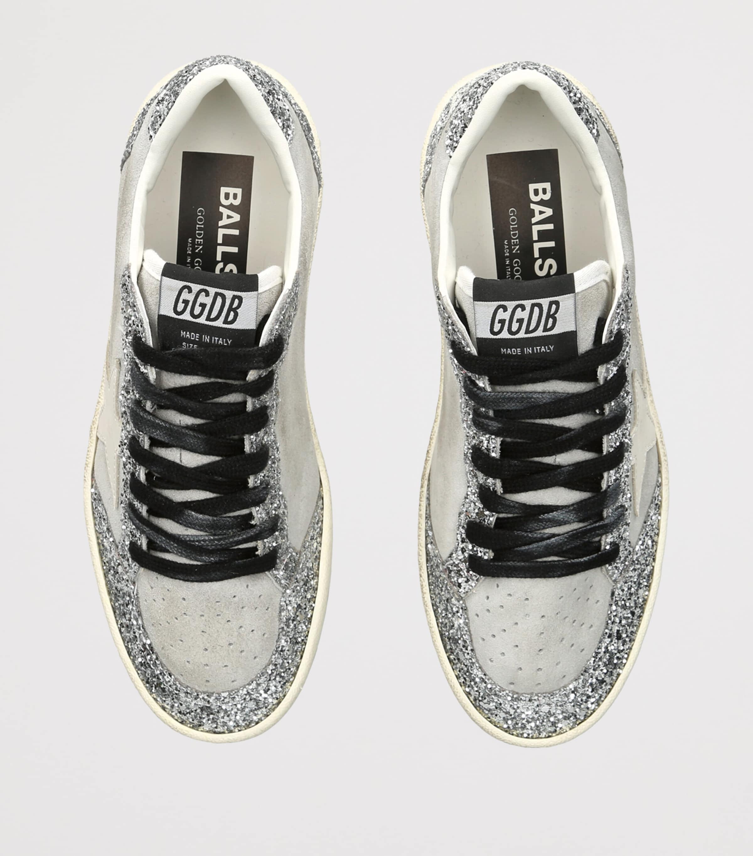Golden Goose Glitter Ball Star Sneakers Silver Com Image 3