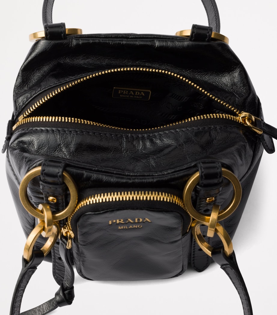 Leather Dangle Top-Handle Bag F0002 Image 4