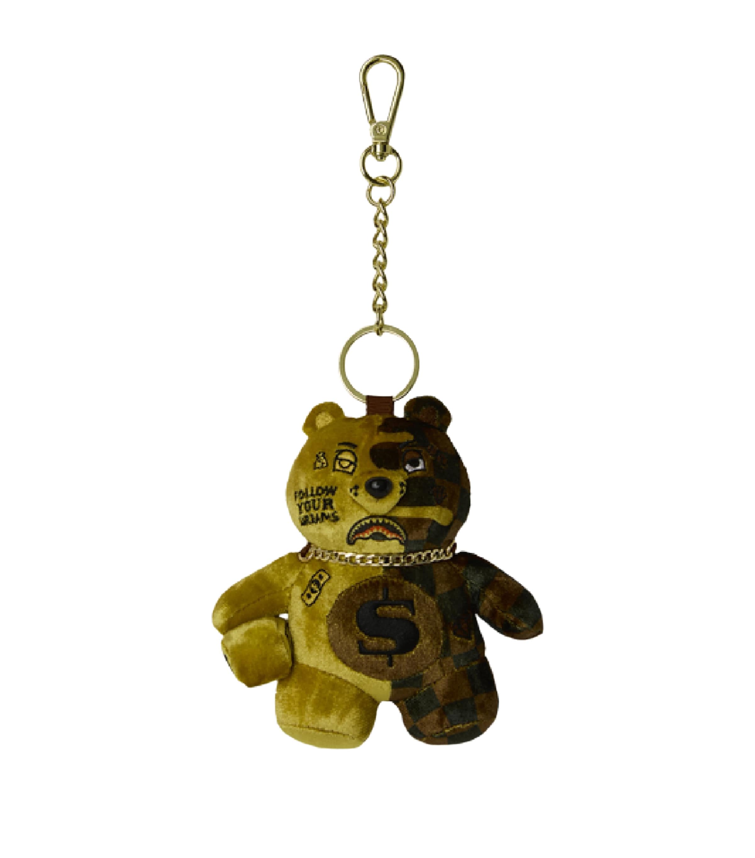 Sprayground Sharks In Paris Gold Drip Keyring Gold Image 1