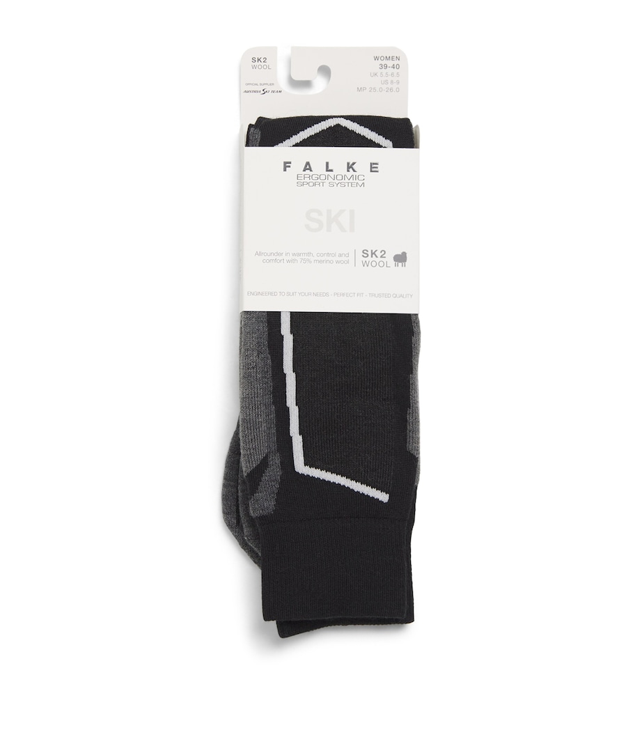 Virgin Wool-Blend SK2 Skiing Socks 3010 BLACK MIX Image 1