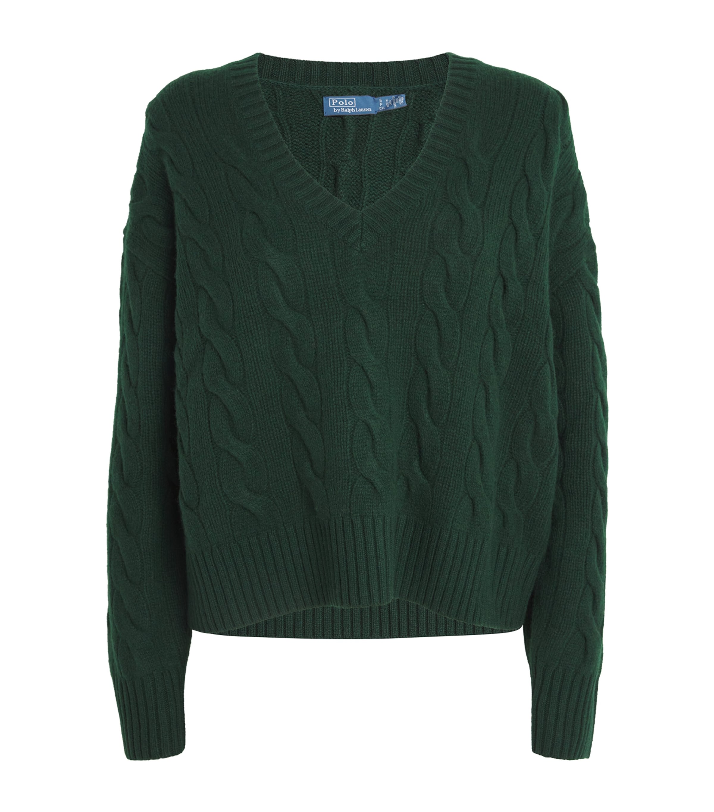 Polo Ralph Lauren Wool-cashmere Cable-knit Sweater In Green