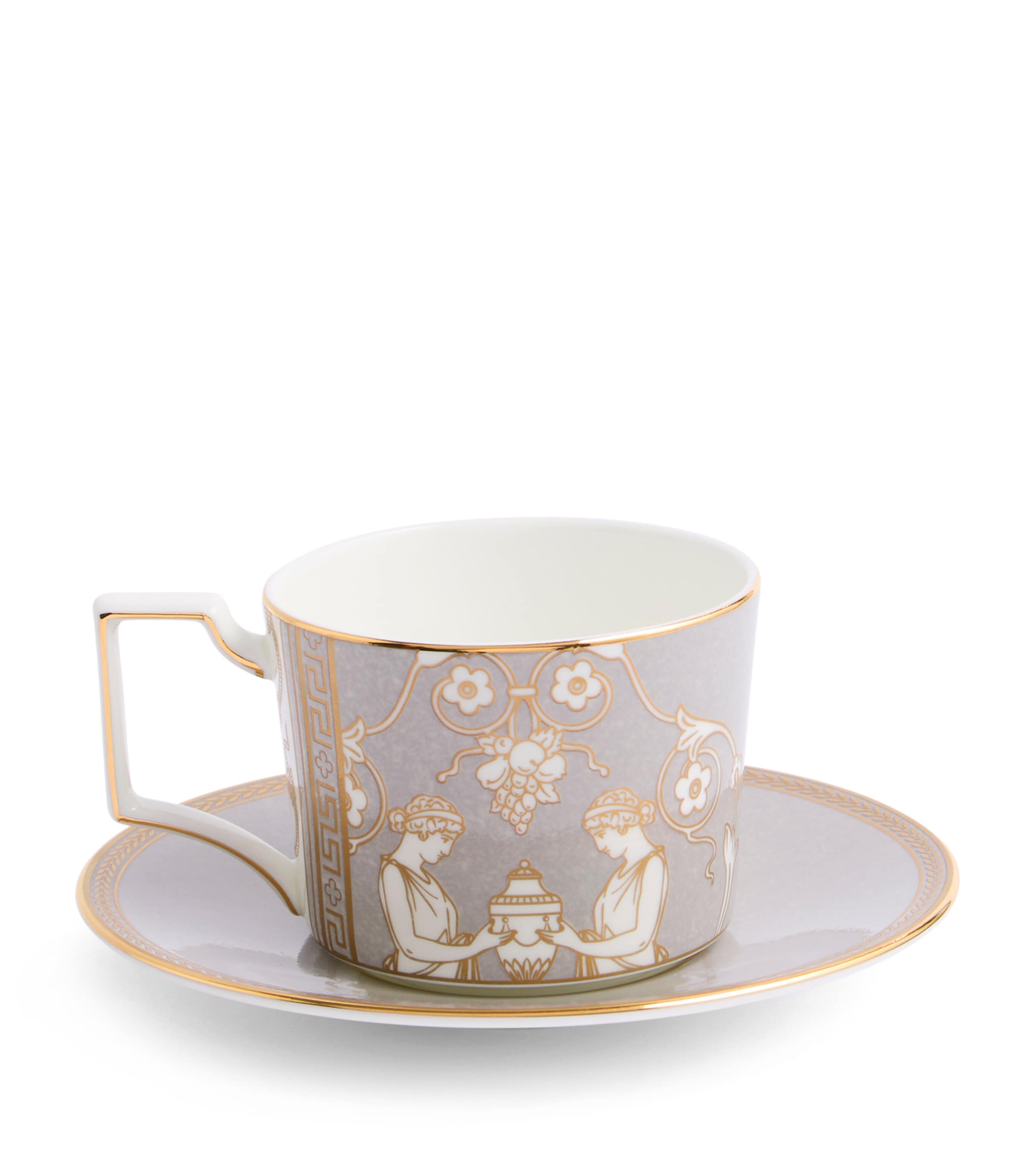 Wedgwood Renaissance Teacup and Saucer Grey Image 3