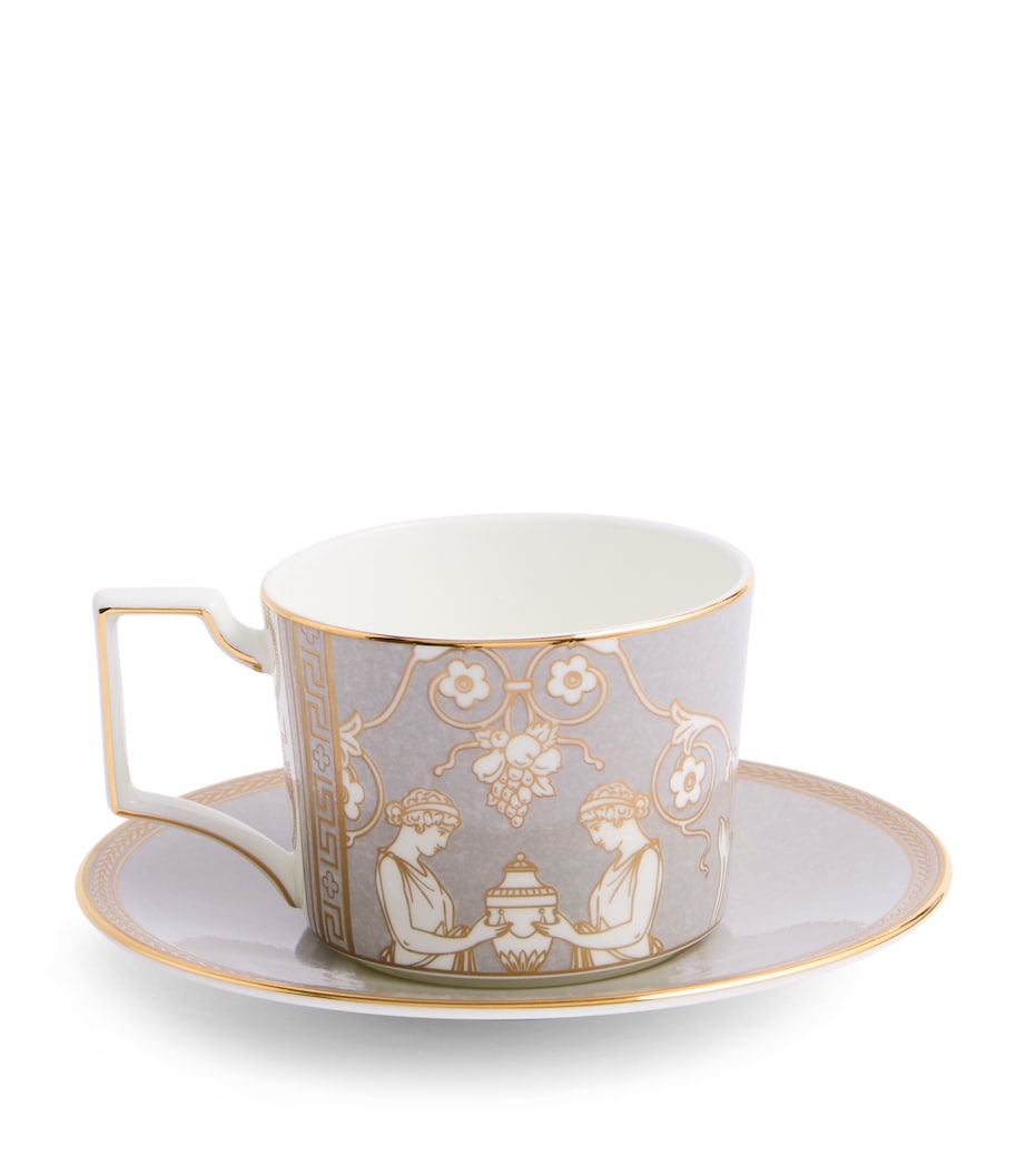 Wedgwood Renaissance Teacup and Saucer Grey Image 3