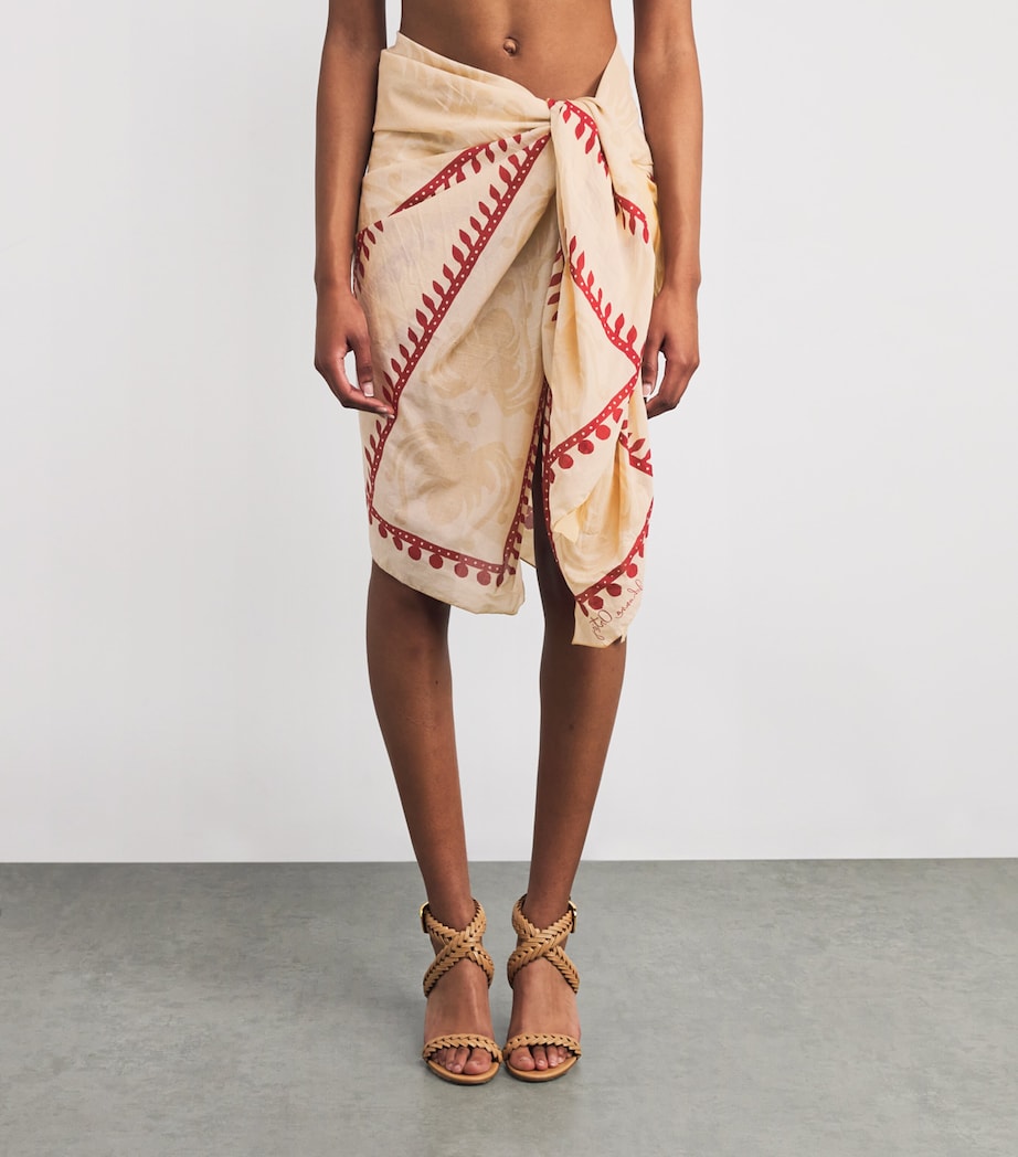 Cotton Prismatic Flow Pareo ECRU/SAND Image 3