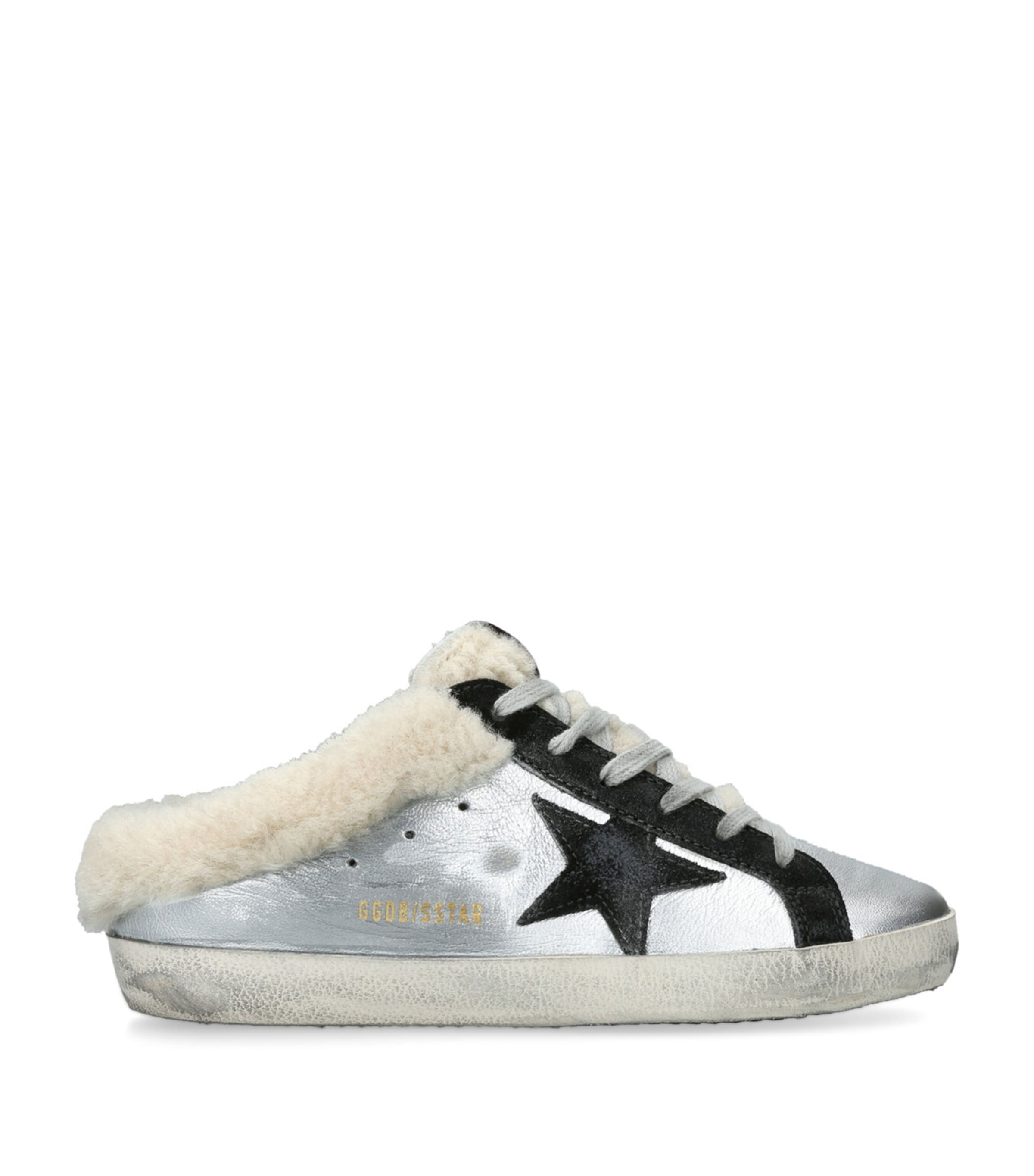 Golden Goose Leather Super-Star Sabot Sneakers Silver Com Image 1