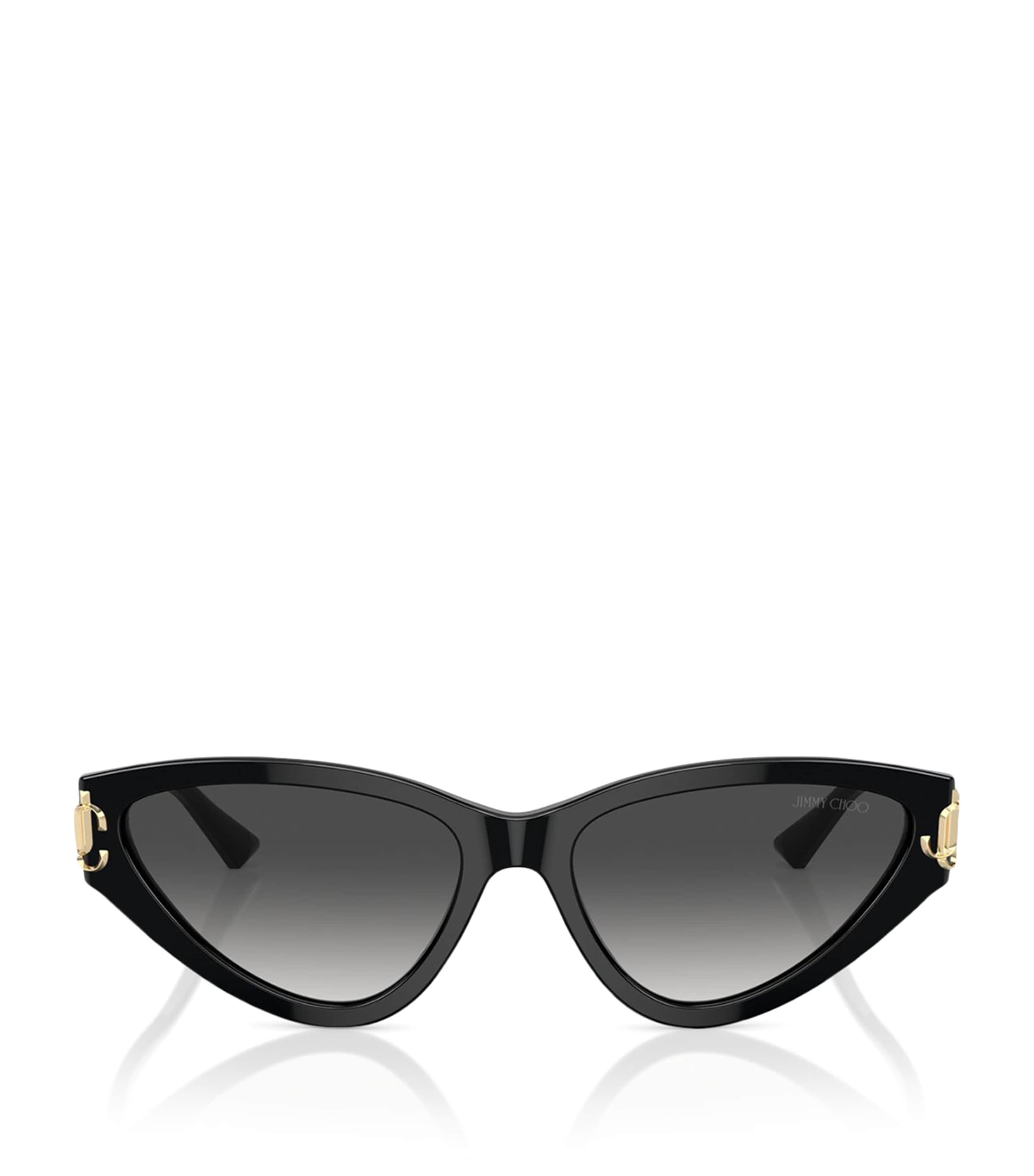 Jimmy Choo Eyewear Triangle Frame Sunglasses In Black