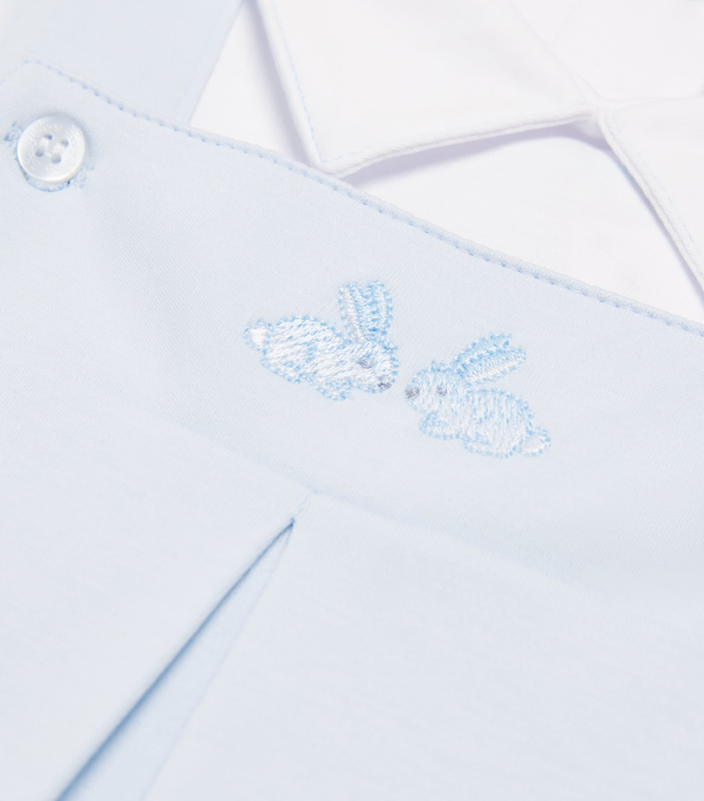 Kissy Kissy Pima Cotton Bodysuit and  Dungarees Set (0-24 Months) Blue/whit Image 4