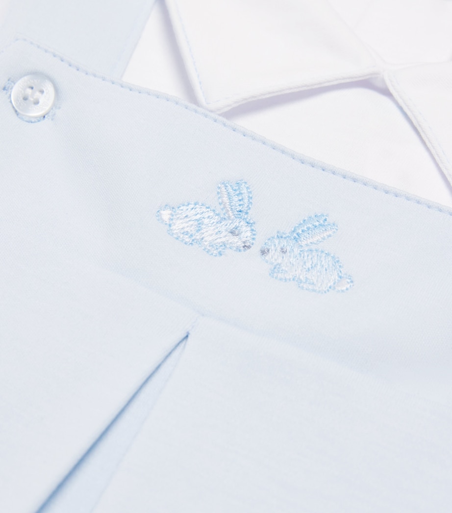 Kissy Kissy Pima Cotton Bodysuit and Dungarees Set (0-24 Months) Blue/whit Image 4