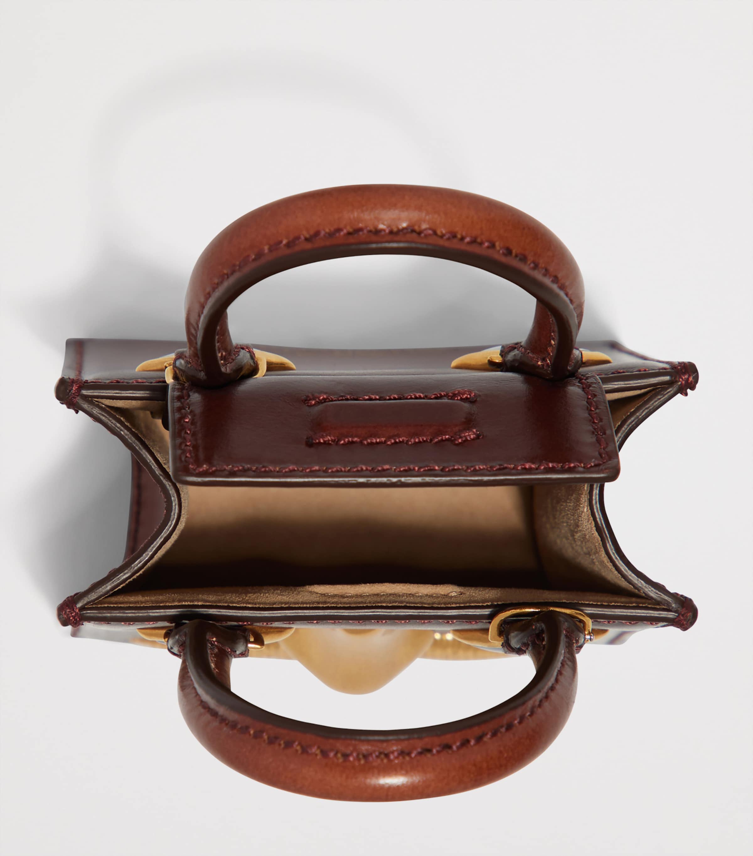 Schiaparelli Micro Leather Face Top-Handle Bag Cognac Image 5