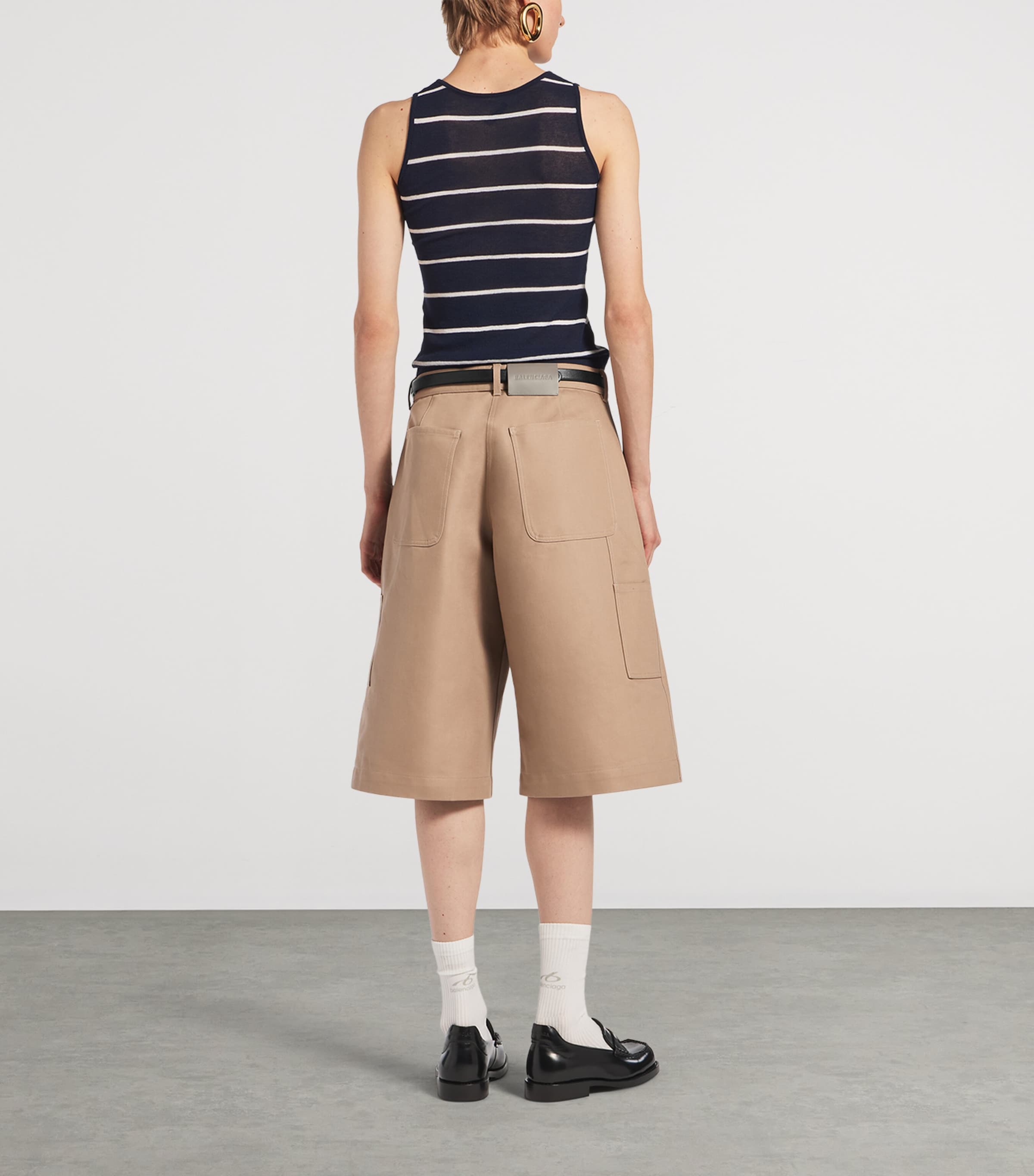 Balenciaga Womens Striped Tank Top Image 3