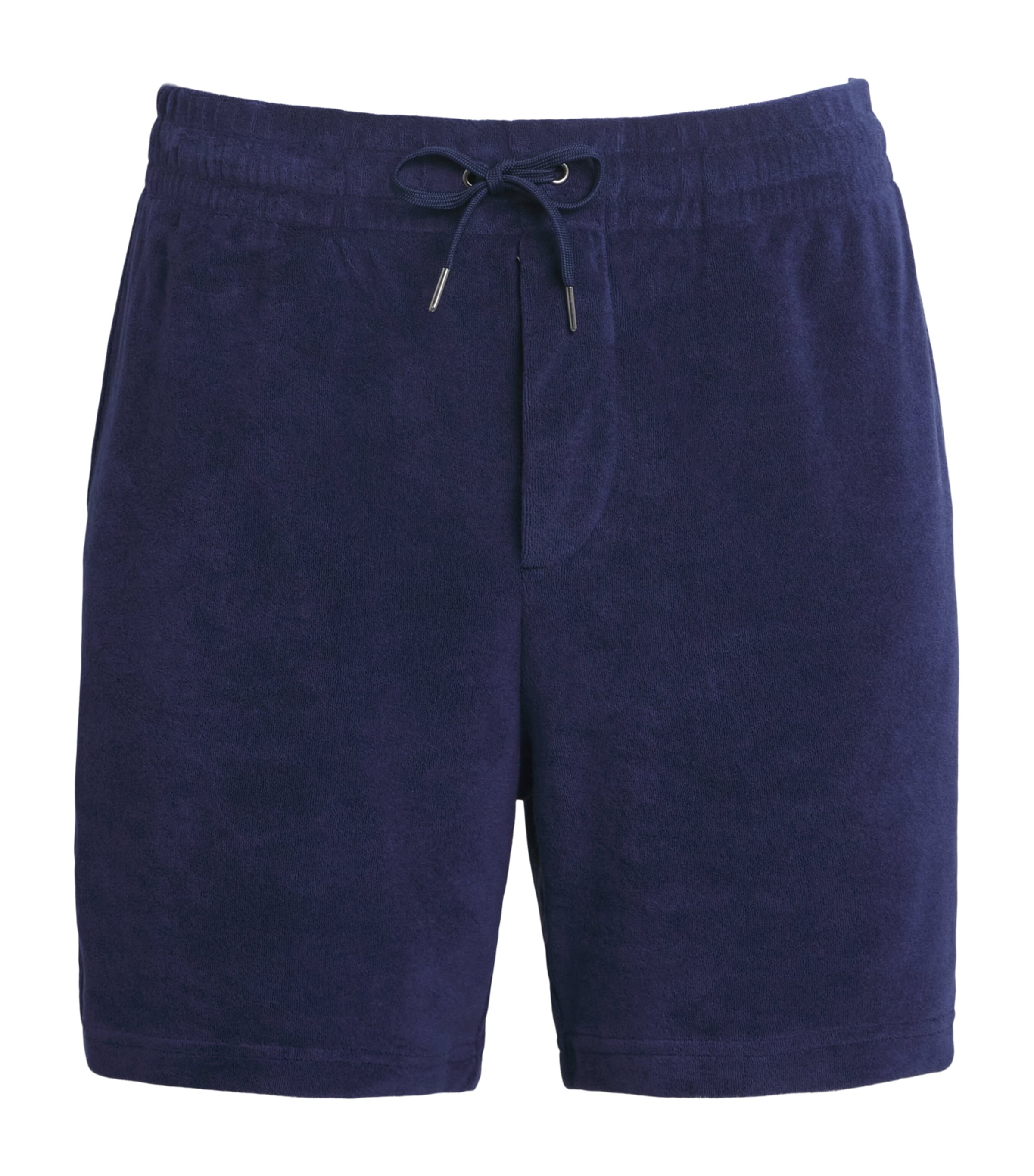 Polo Ralph Lauren Mens Cotton Terry Polo Pony Shorts Newport Navy Image 1