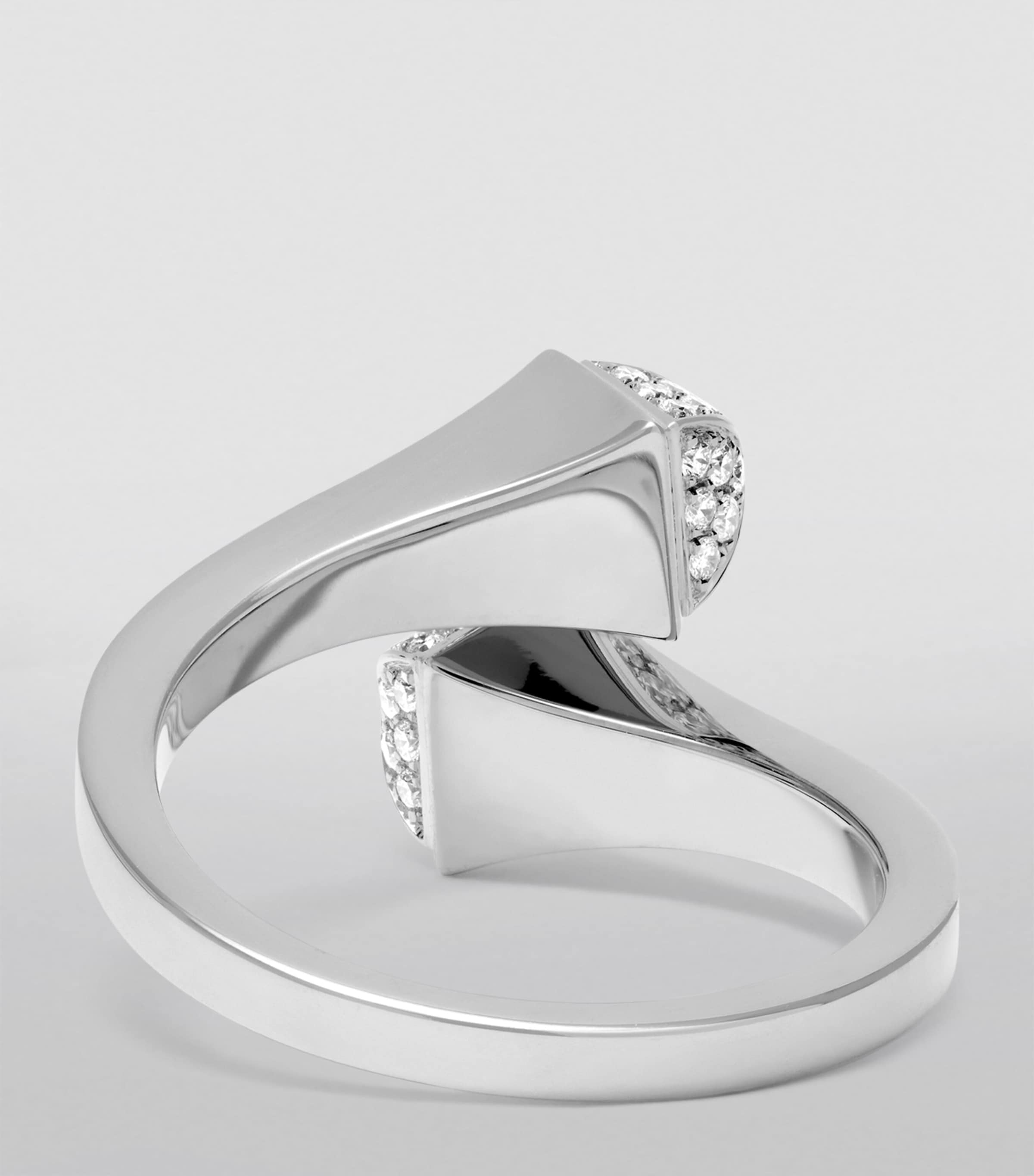 Midi White Gold and Diamond Cleo Ring WHITE GOLD Image 3
