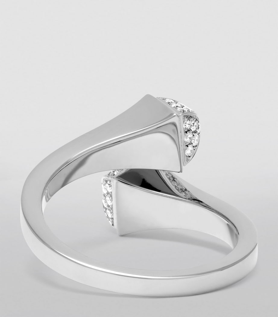 Midi White Gold and Diamond Cleo Ring WHITE GOLD Image 3