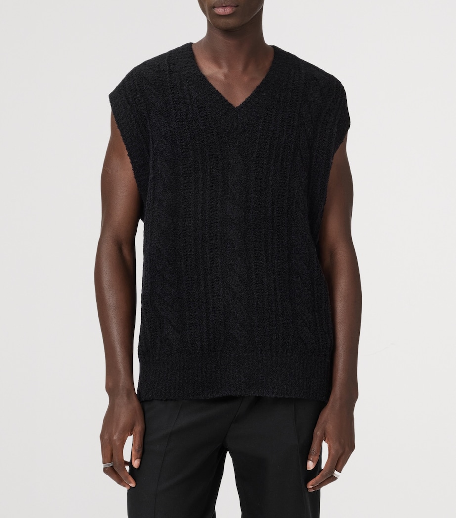 Wool-Blend Josif Sweater Vest BLACK Image 5