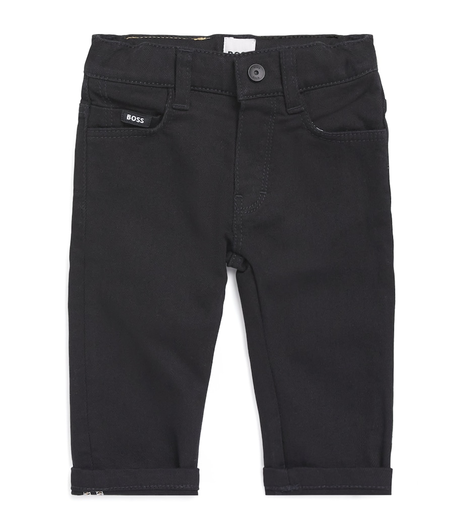 Stretch Cotton Jeans (6-18 Months) BLACK Image 1