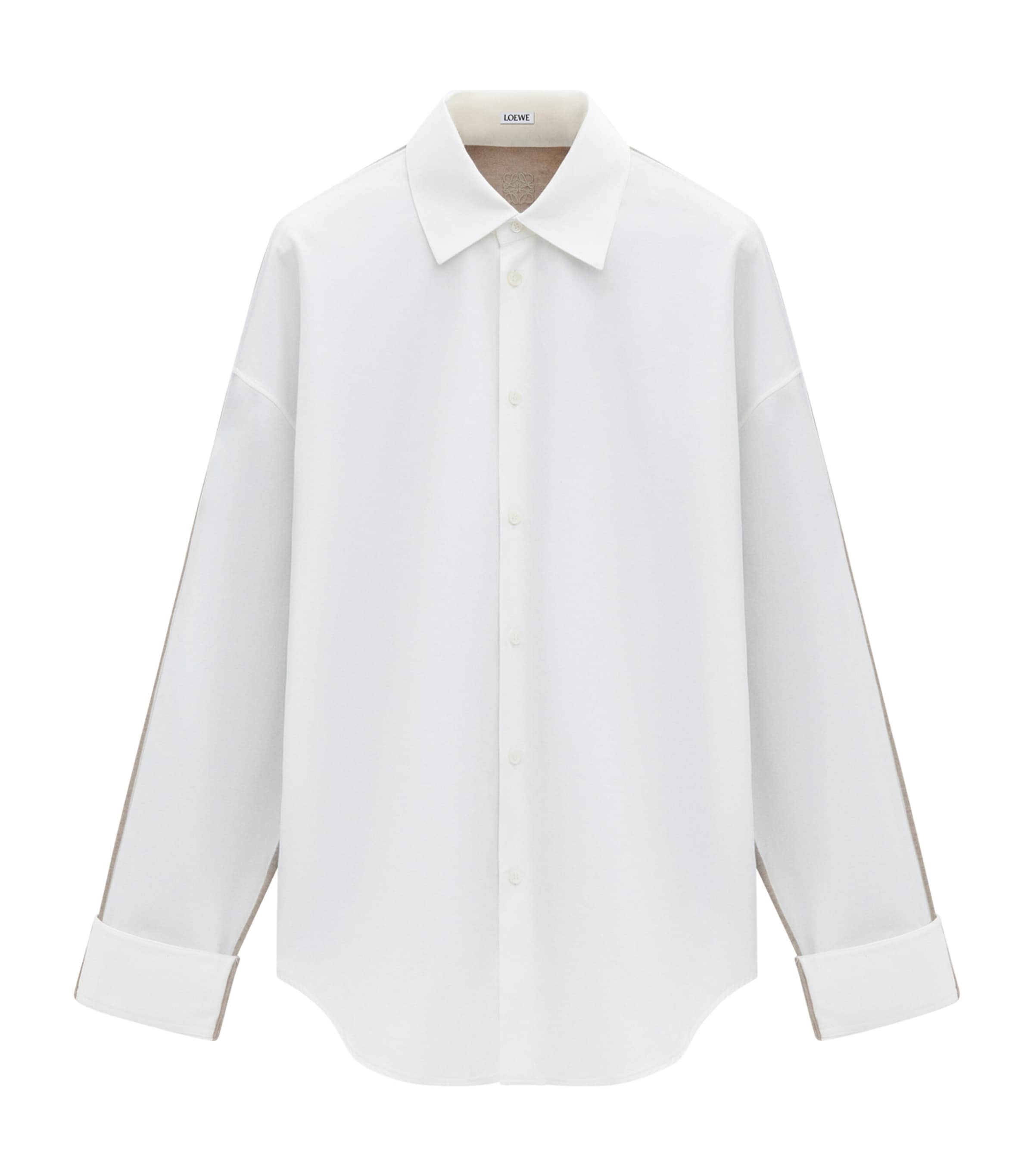 Cotton-Wool Hybrid Shirt WHITE/BEIGE Image 1