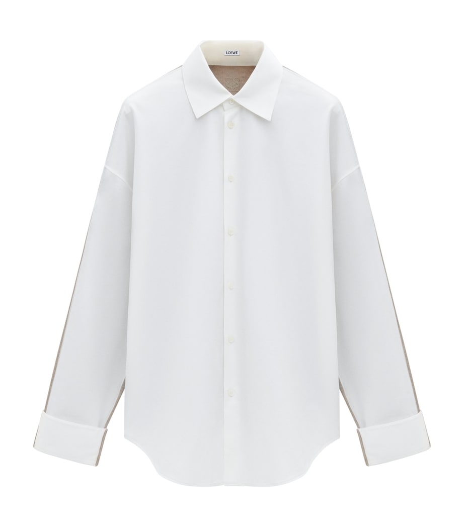 Cotton-Wool Hybrid Shirt WHITE/BEIGE Image 1