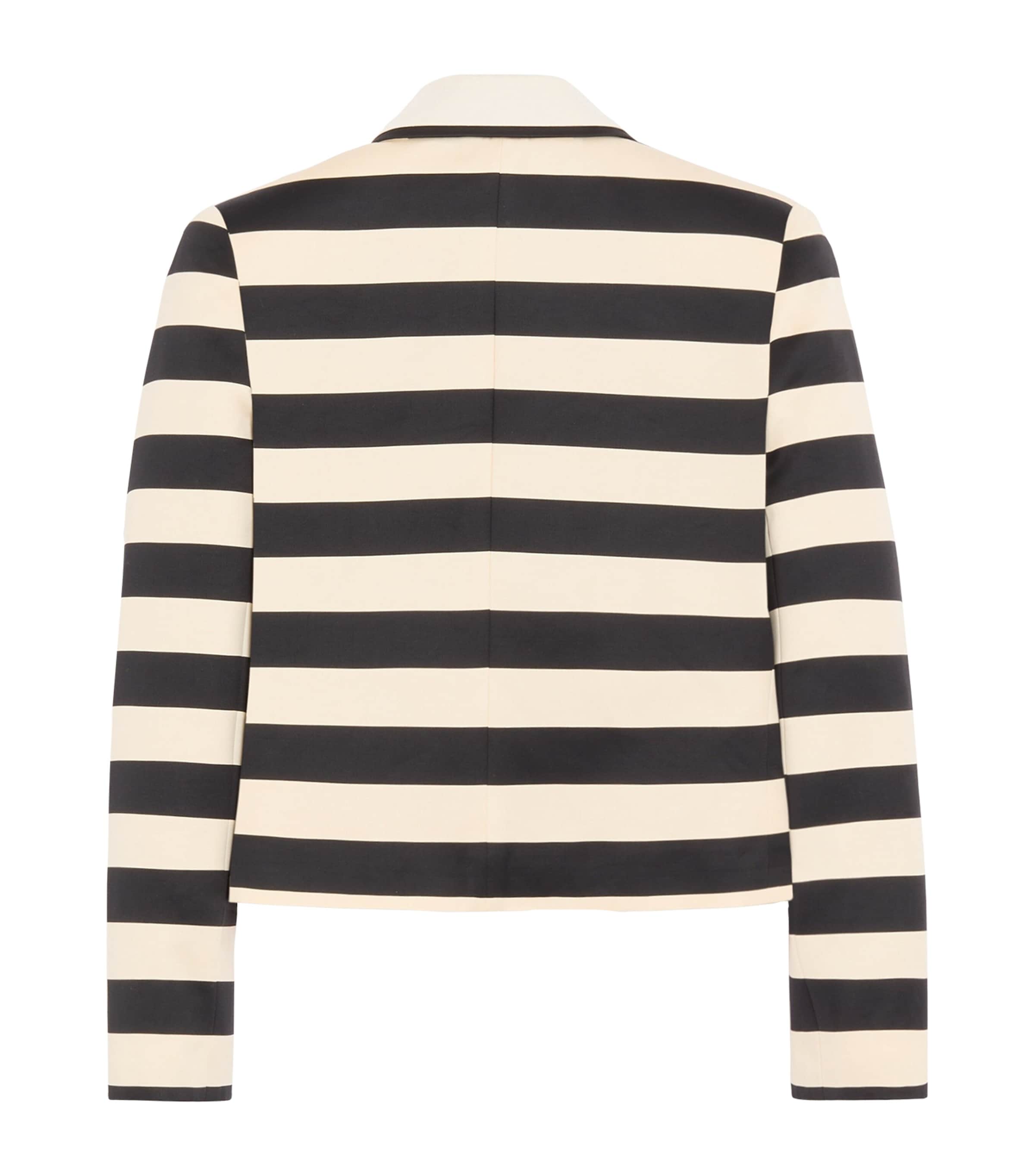 Valentino Womens Stripe Cropped Jacket Image 2