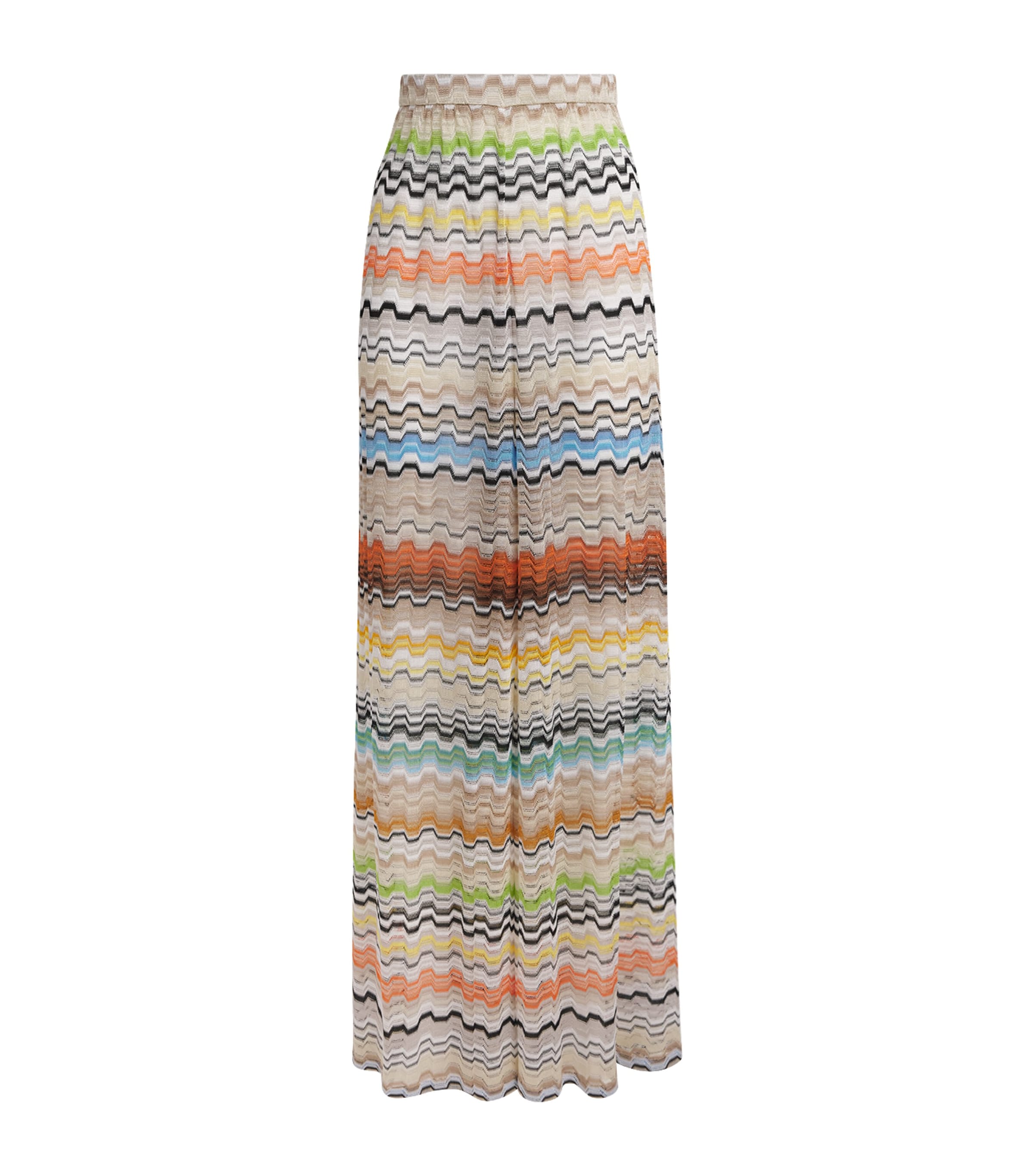 Missoni Womens Zigzag Wide-Leg Trousers Smsnp Multicolor Image 1