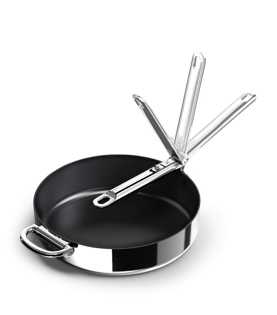 Space Non-Stick Folding-Handle Frying Pan (28cm) STAINLESS STEEL Image 1