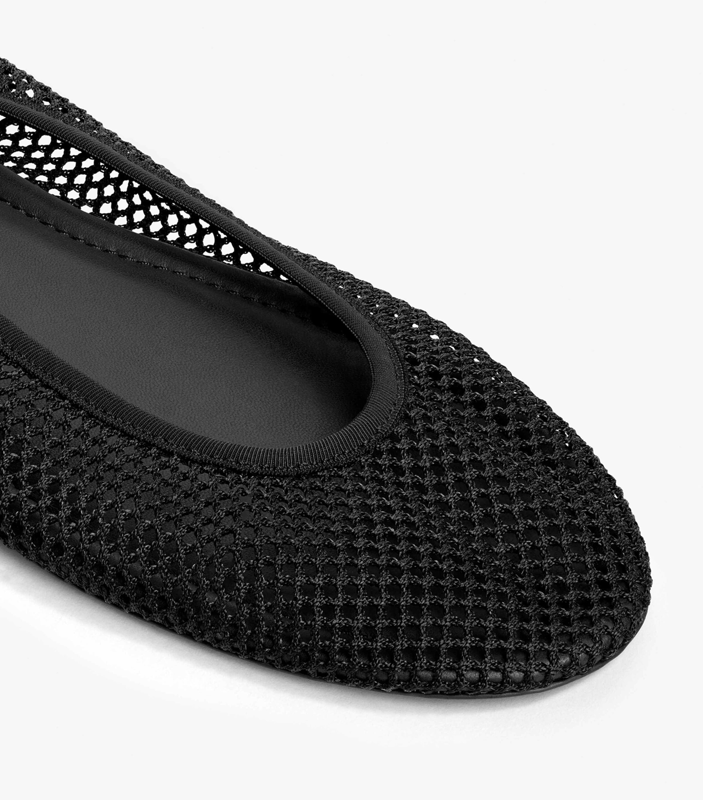Mesh Slip-On Ballet Flats NOIR Image 4